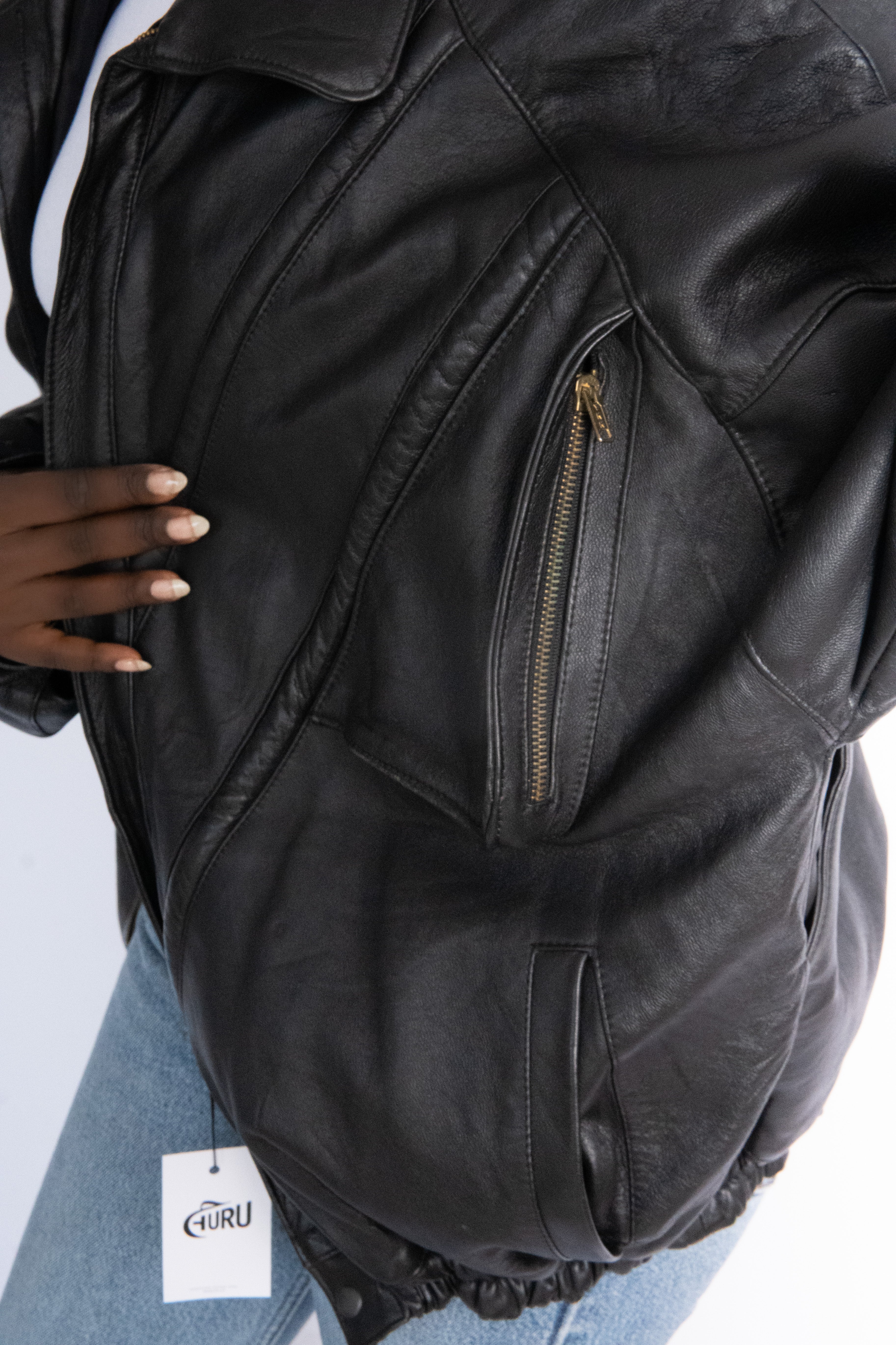 Vintage bomber Leather Jacket