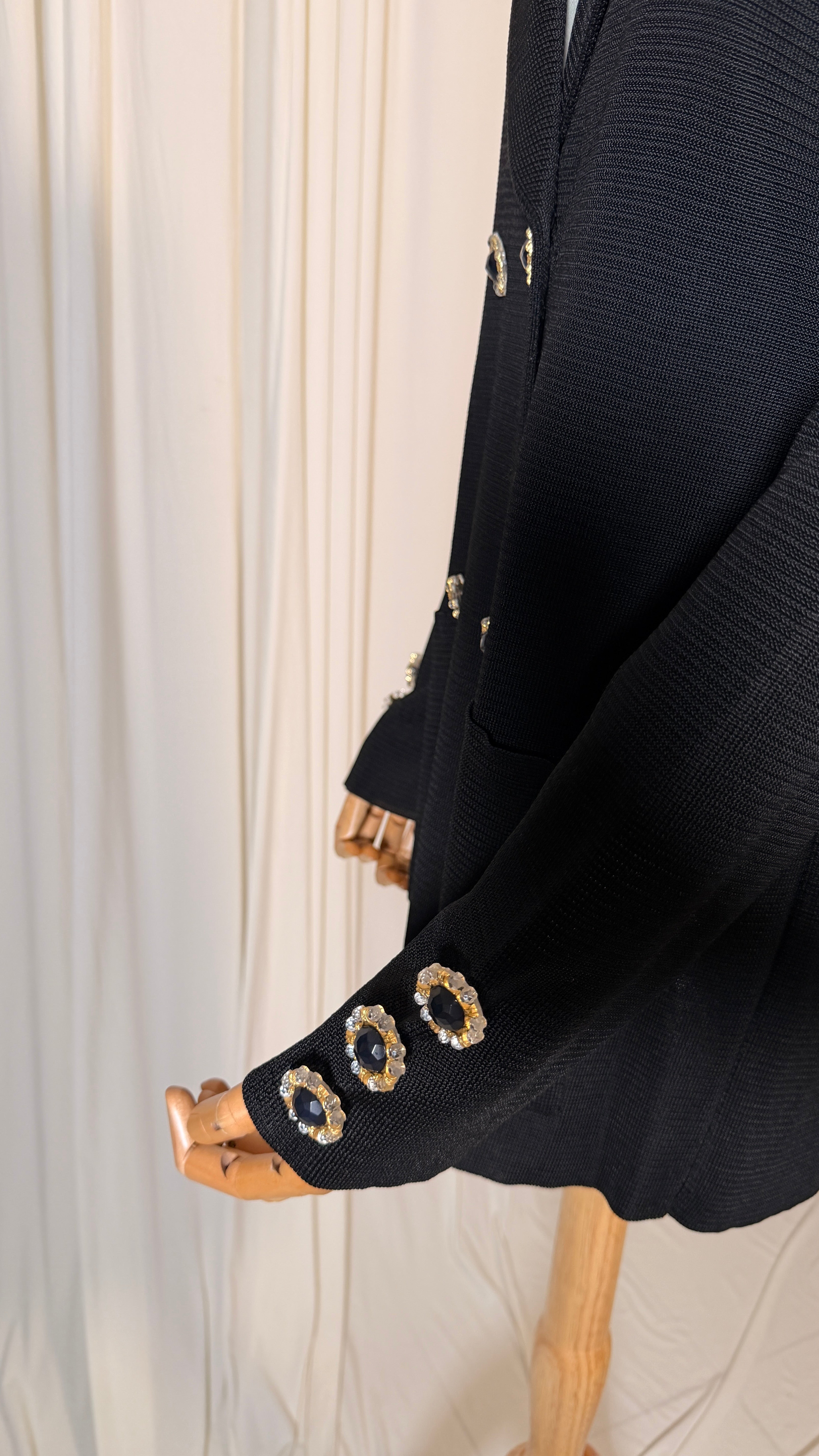 Blazer vintage tricoté à double boutonnage [M]