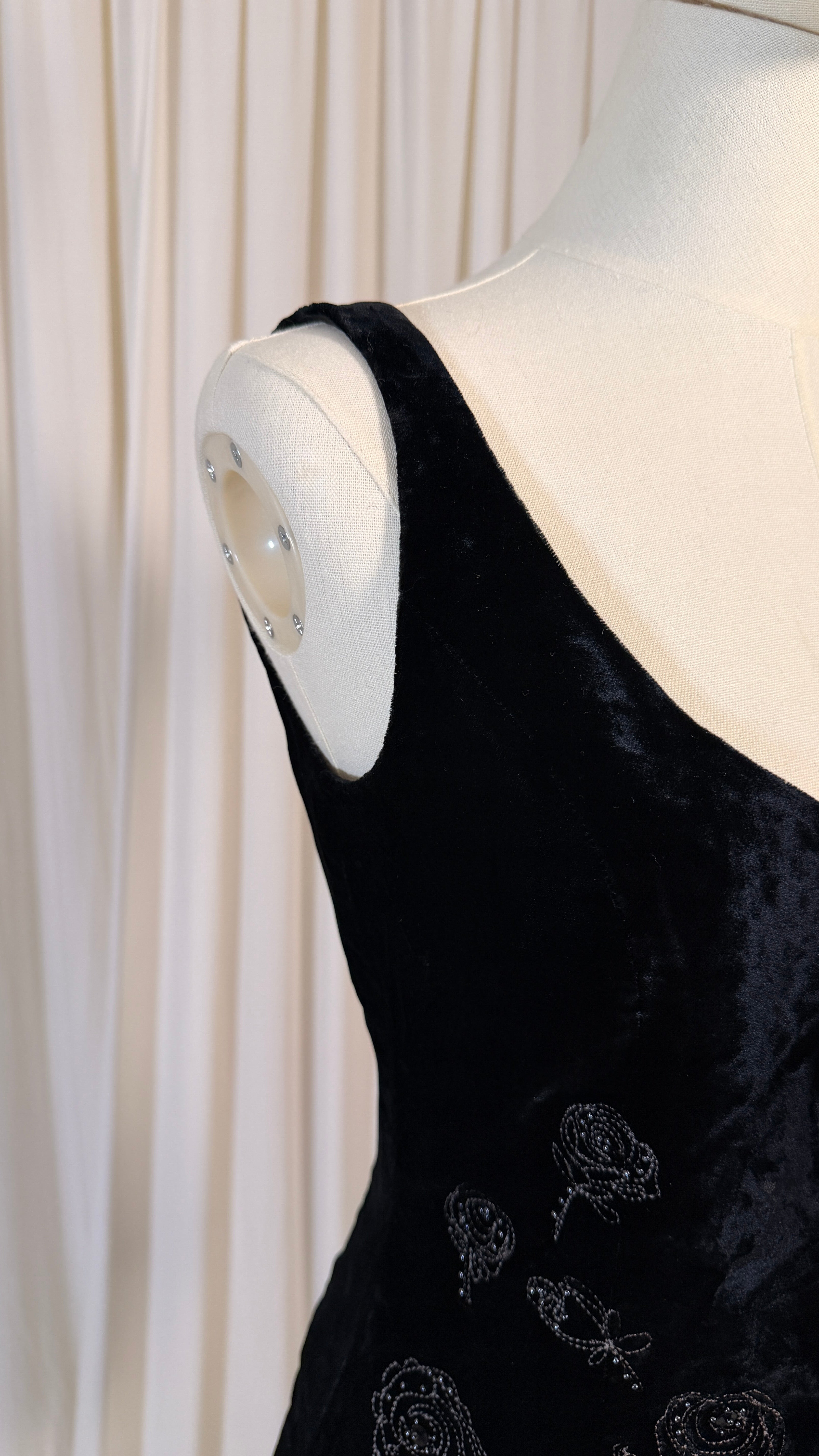 90s LAURA ASHLEY vintage velvet corset top