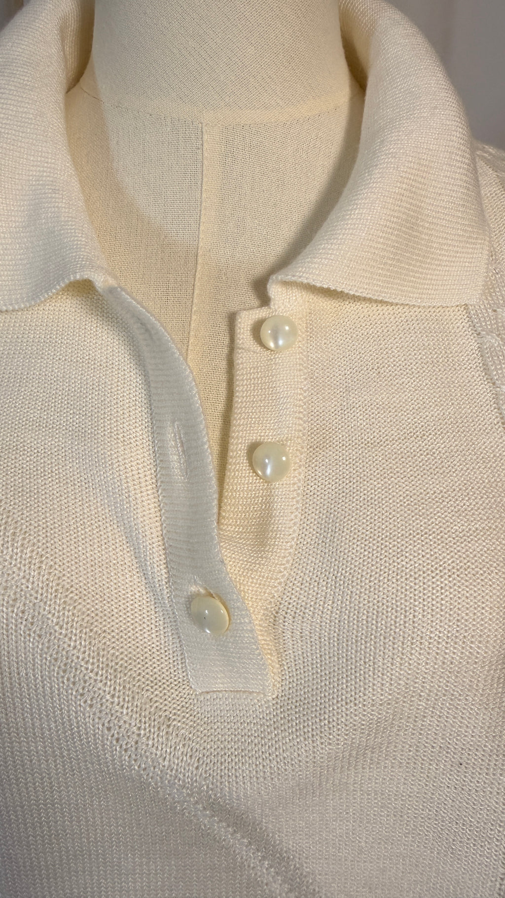 Pull polo blanc [M]