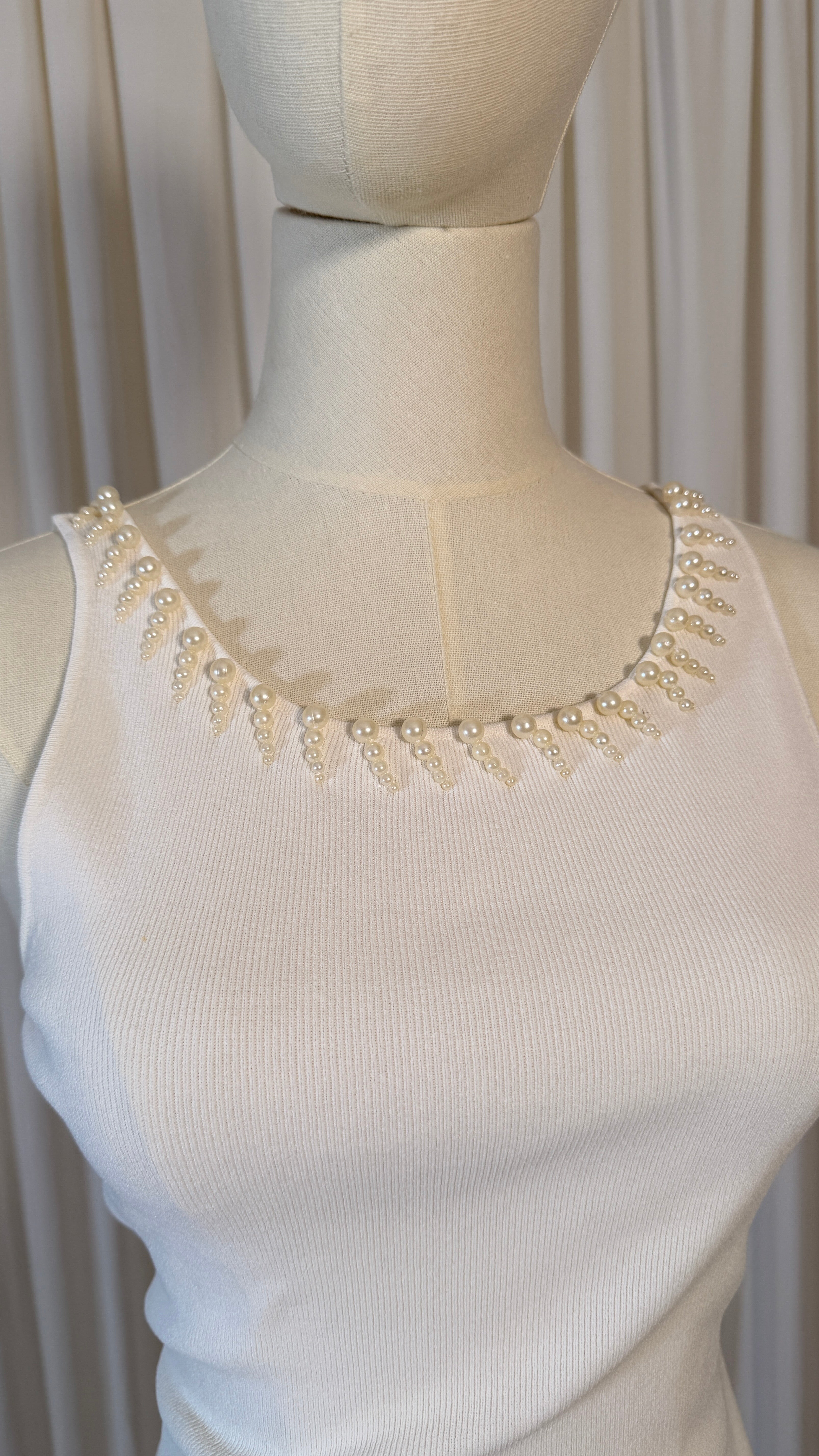 Haut Perle Blanche Vintage [S]