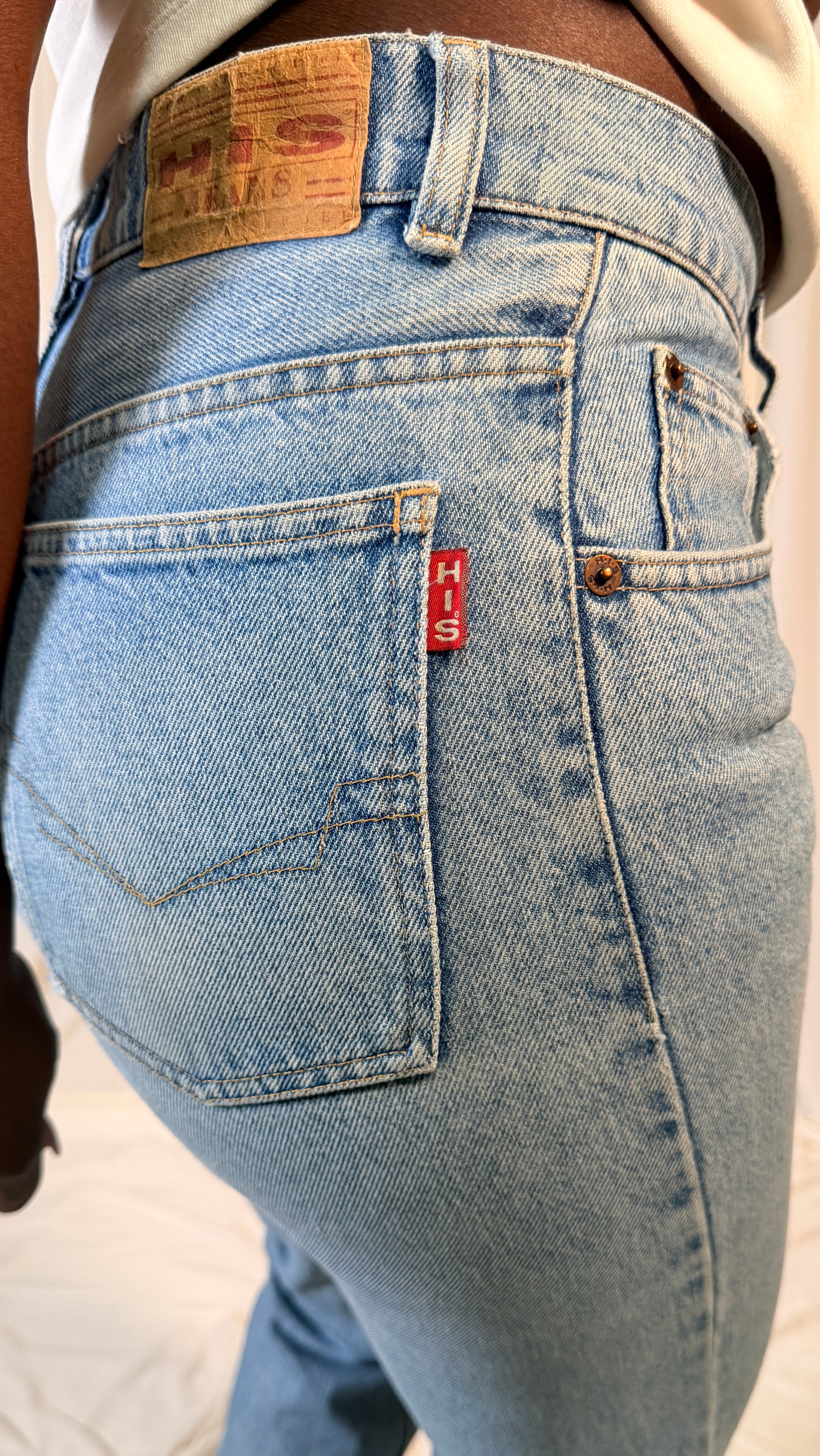 Jeans délavage bleu vintage [36]