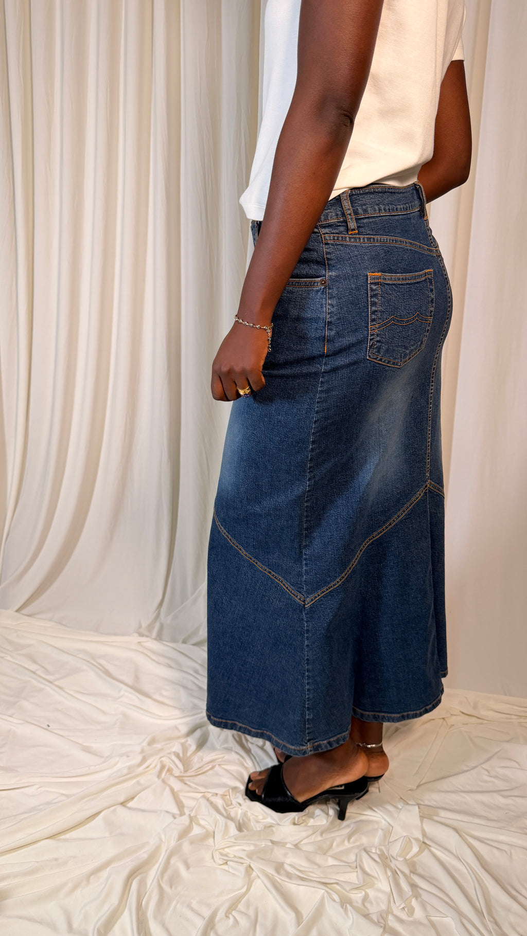 Denim Long Skirt [40]