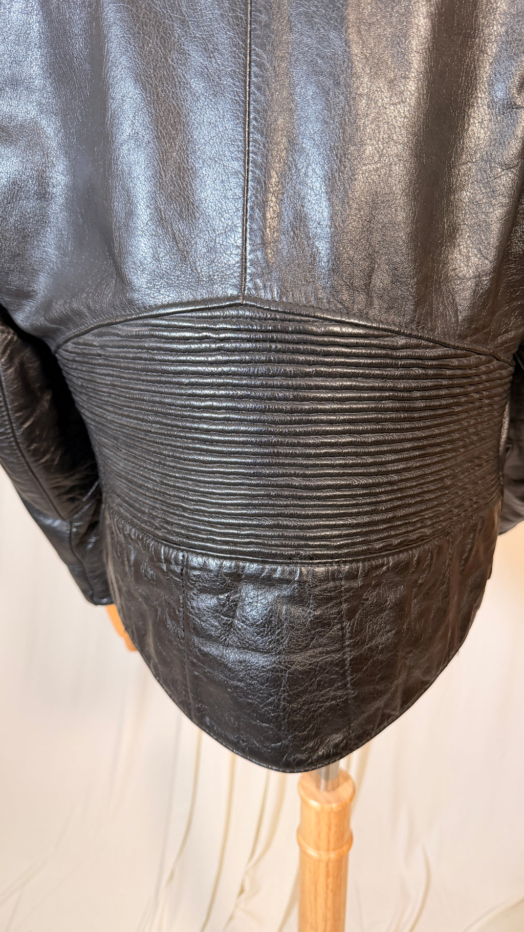 Blouson Motard Vintage en Cuir Rouge