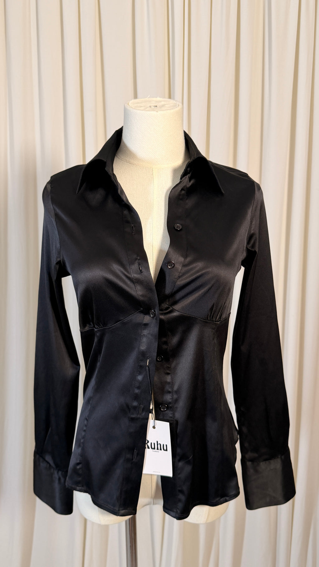 Black Silky Shirt [S]