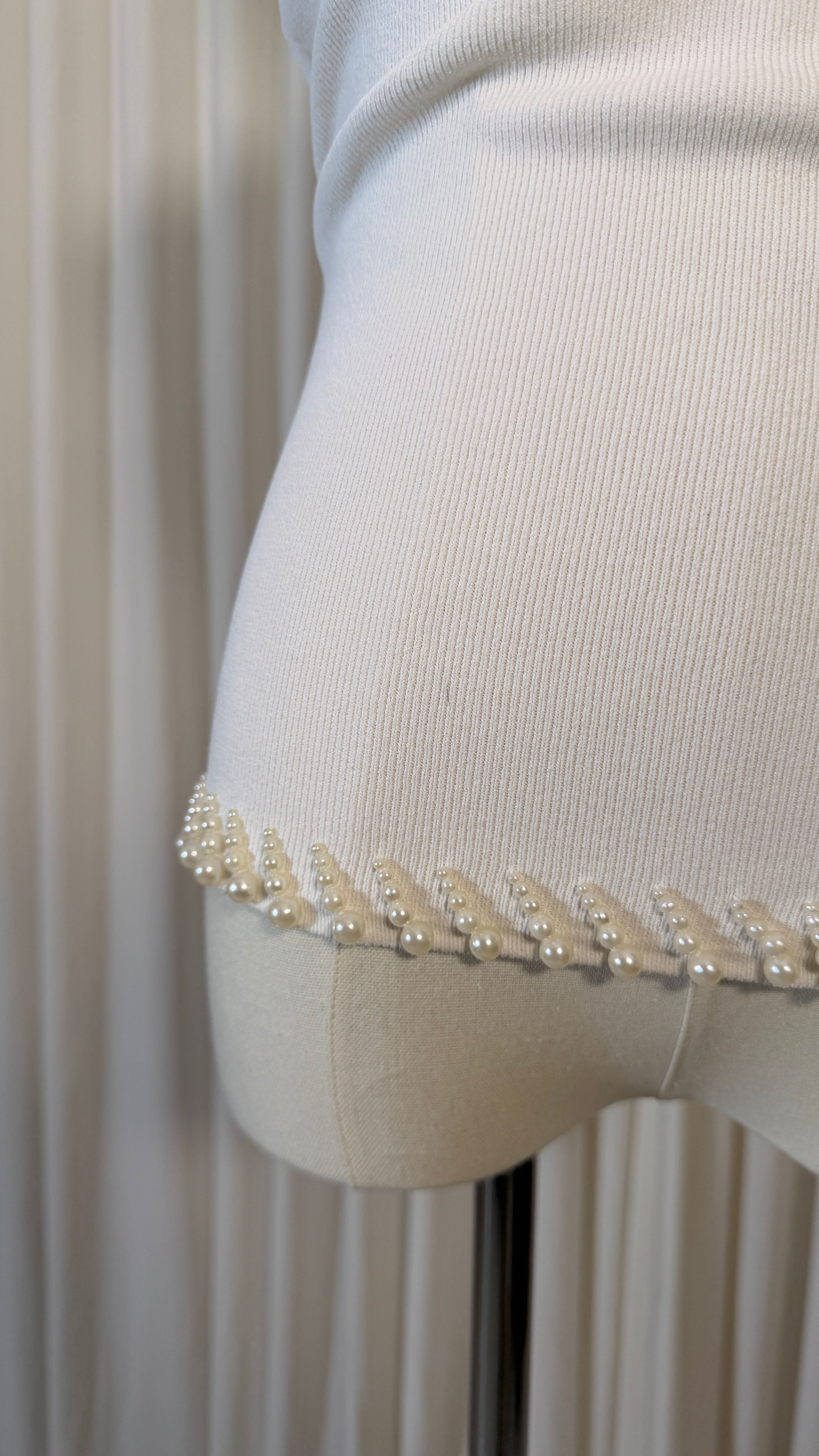 Haut Perle Blanche Vintage [S]