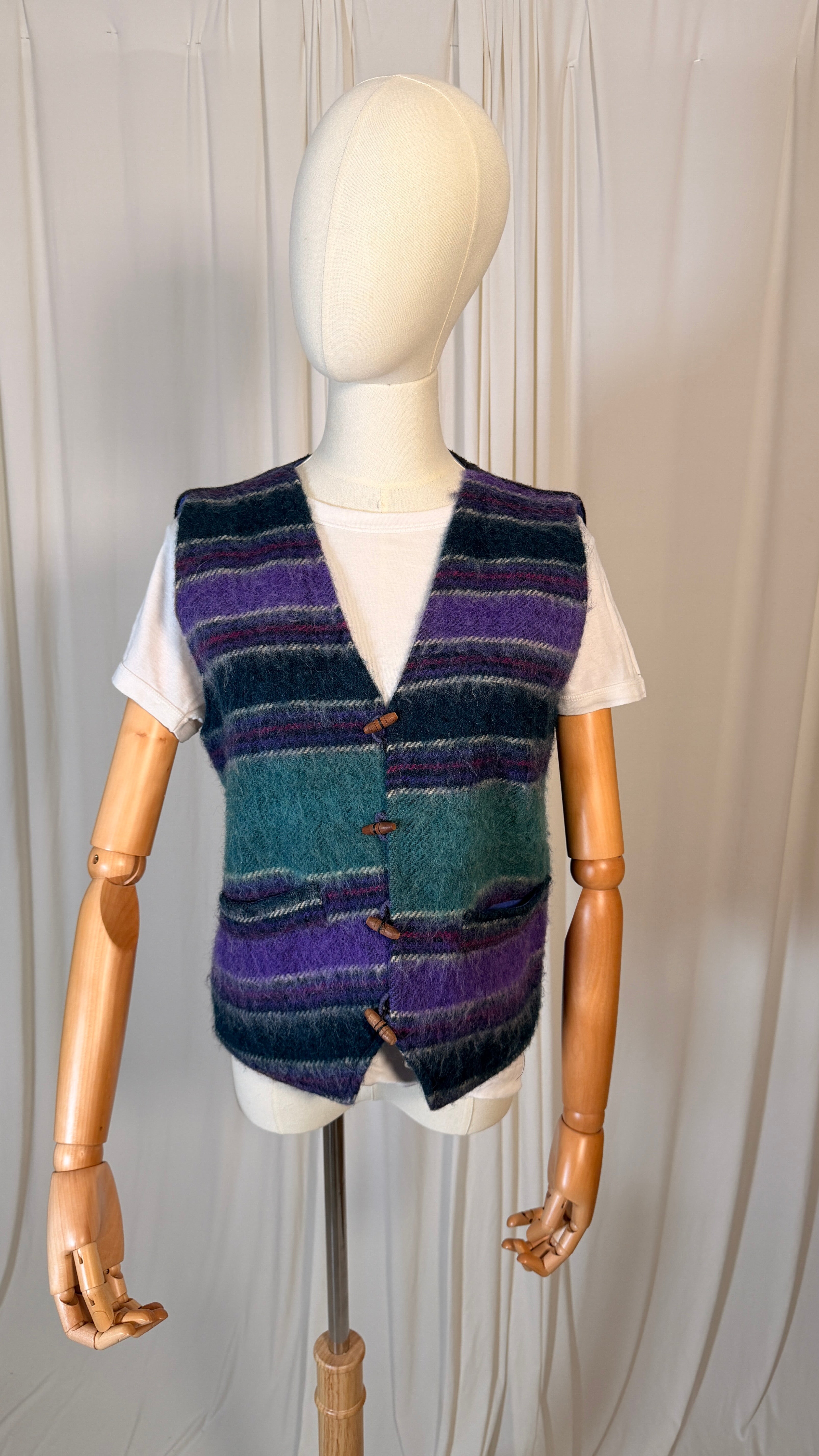 Gilet bleu vintage