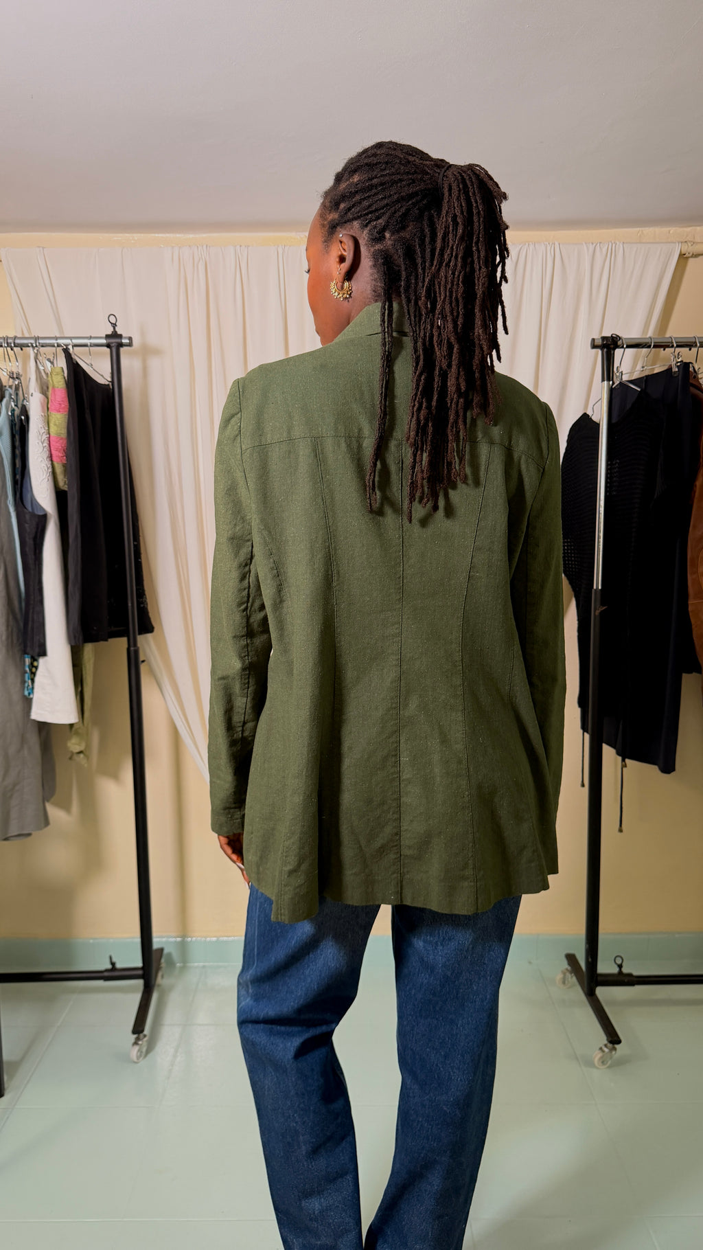 Vintage Army Green Blazer [M]