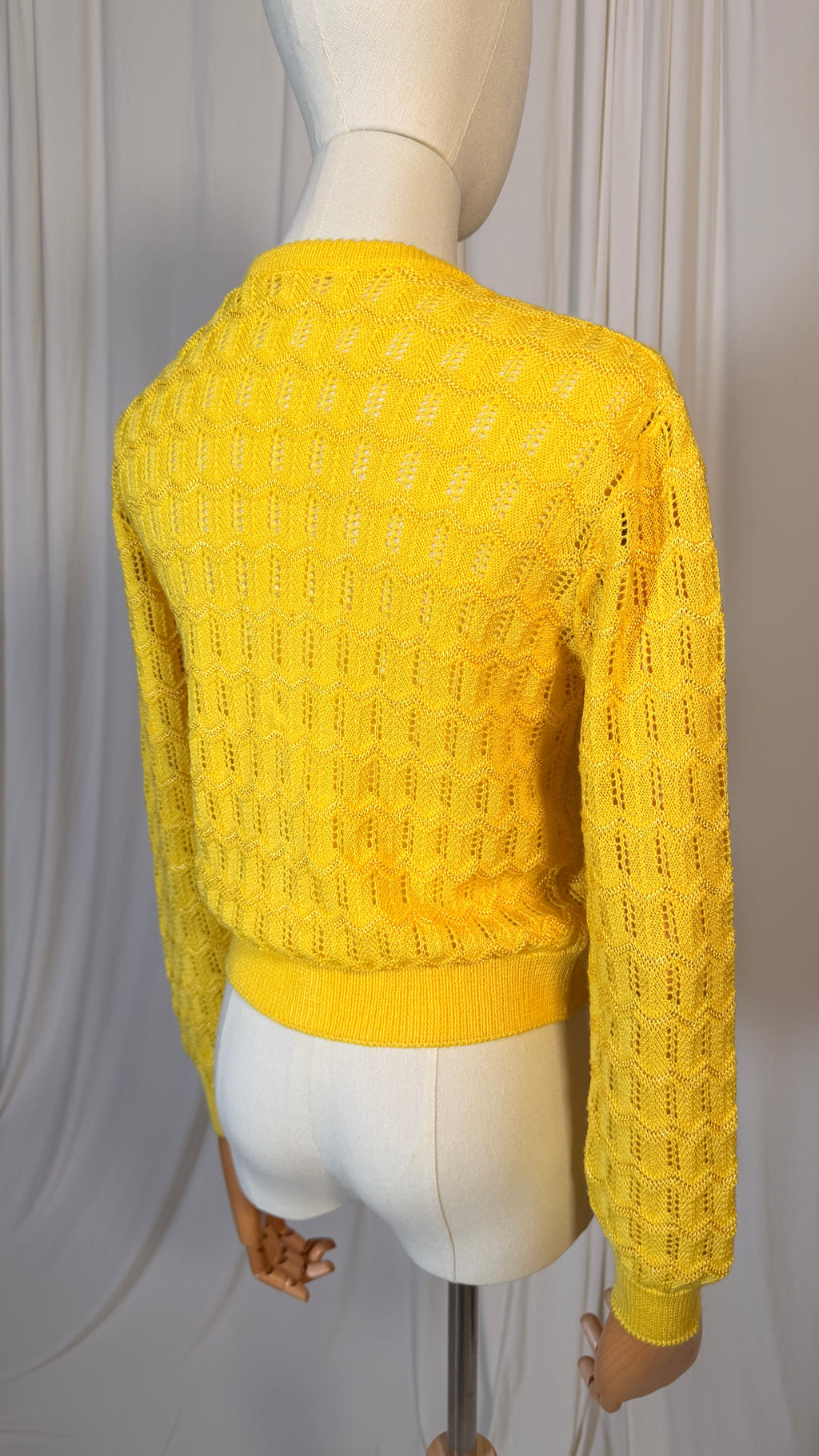Yellow Knitted Vintage Cardigan [S]