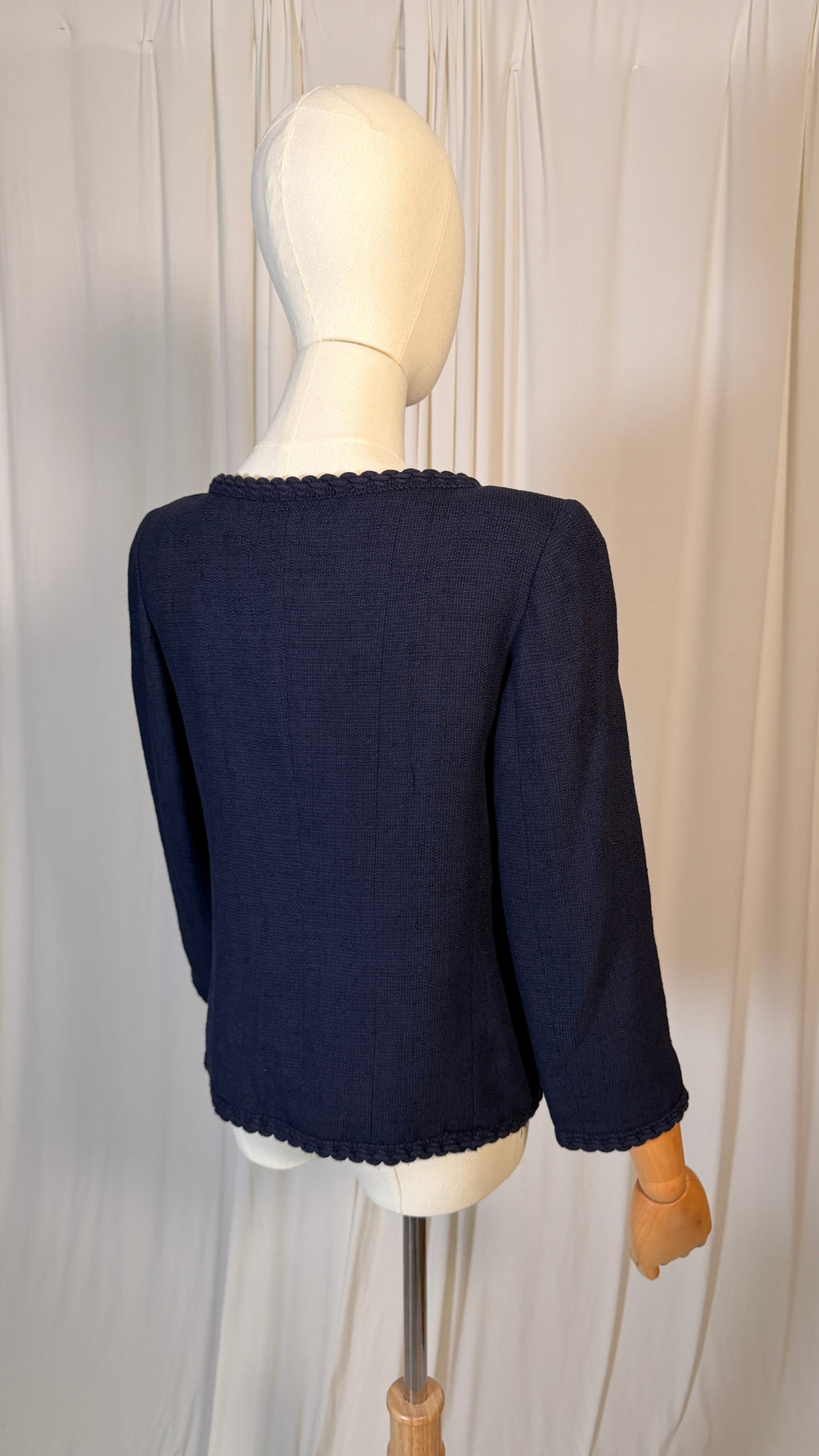 Blazer en tweed marine