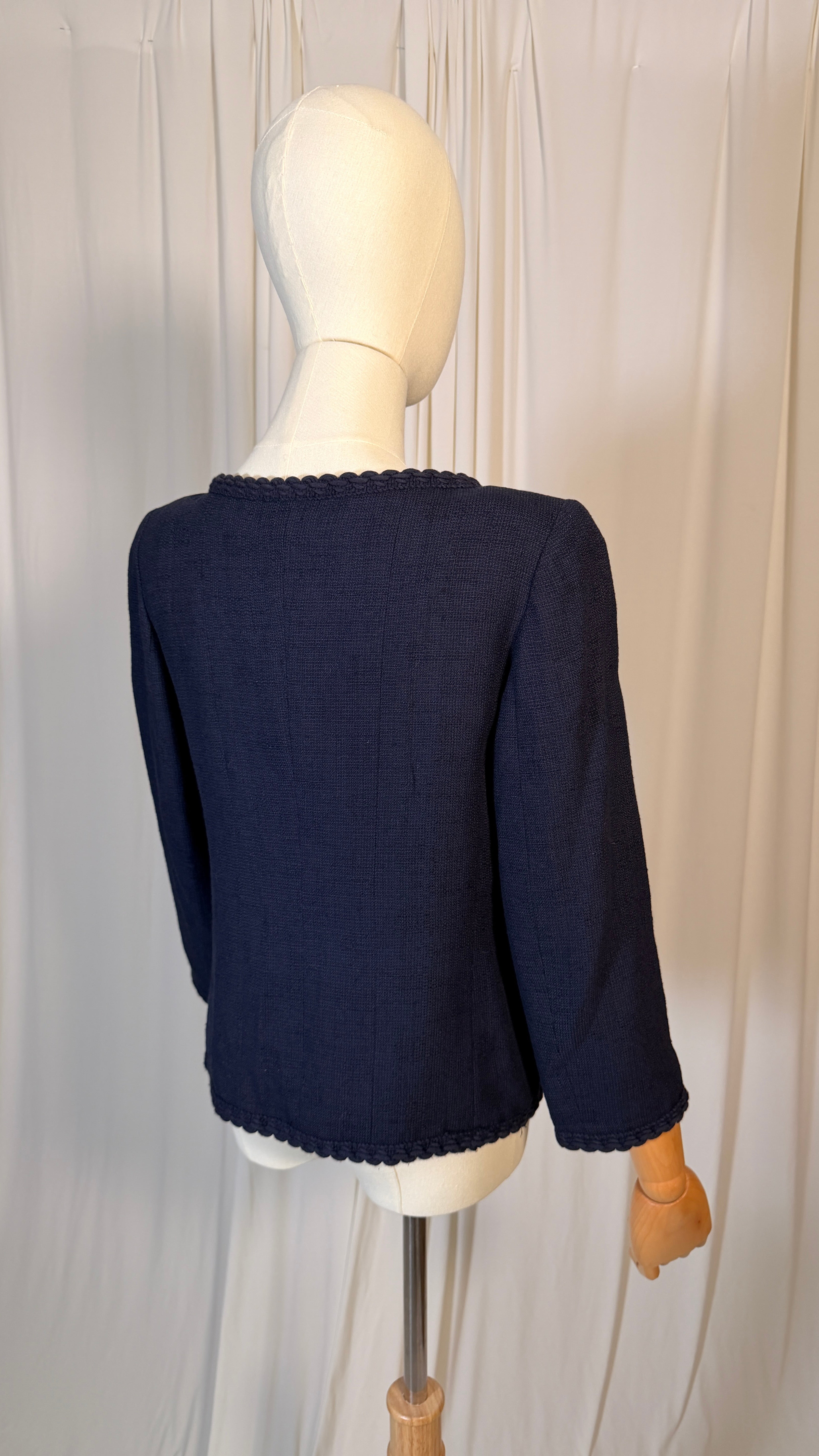 Blazer en tweed marine