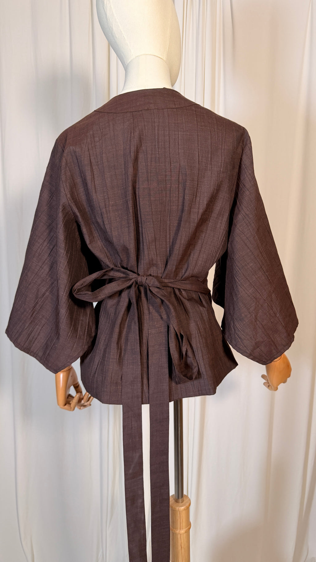 Wrap-around Brown Vintage Top