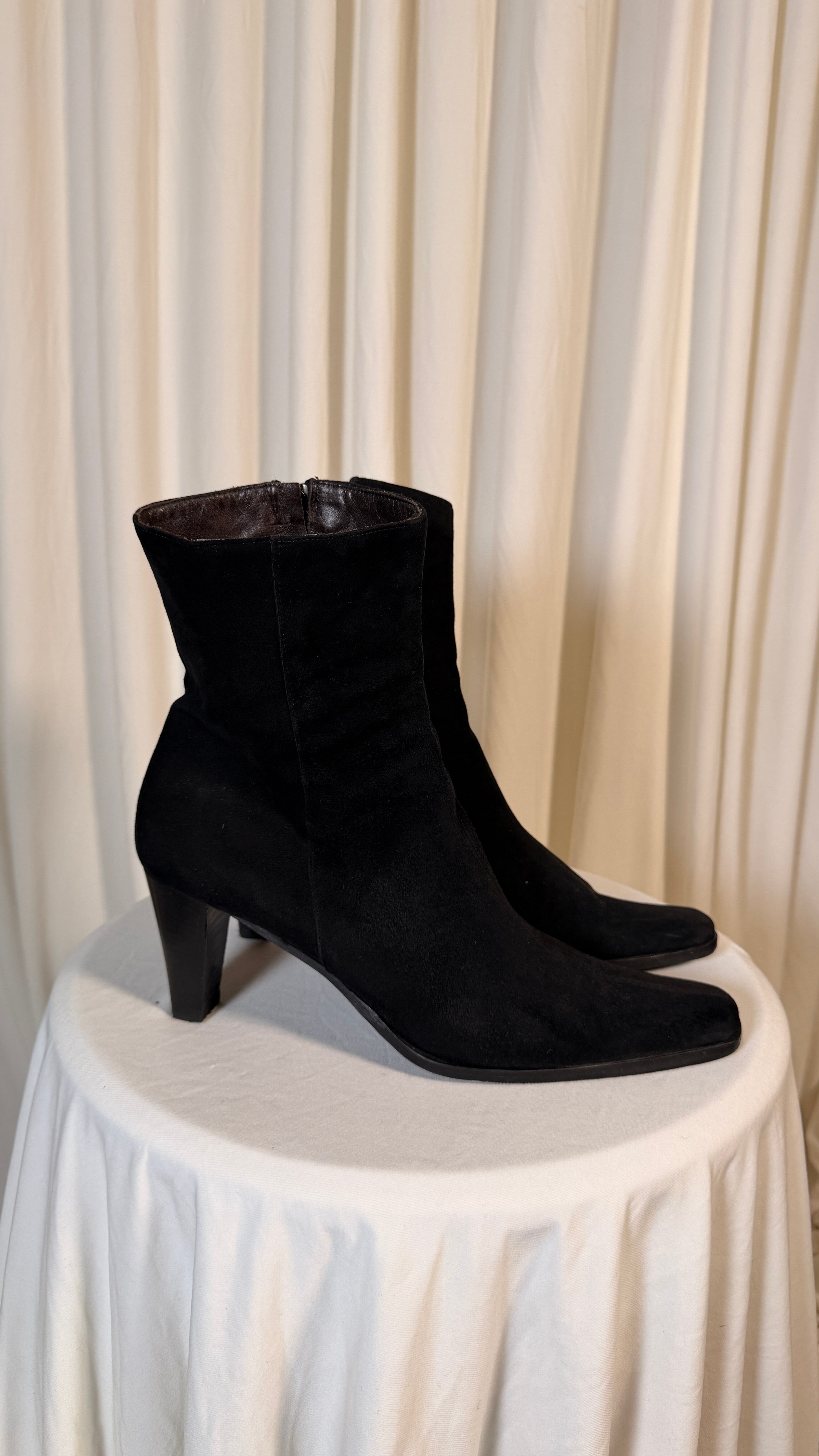 Vintage Ankle Black Boots [40]