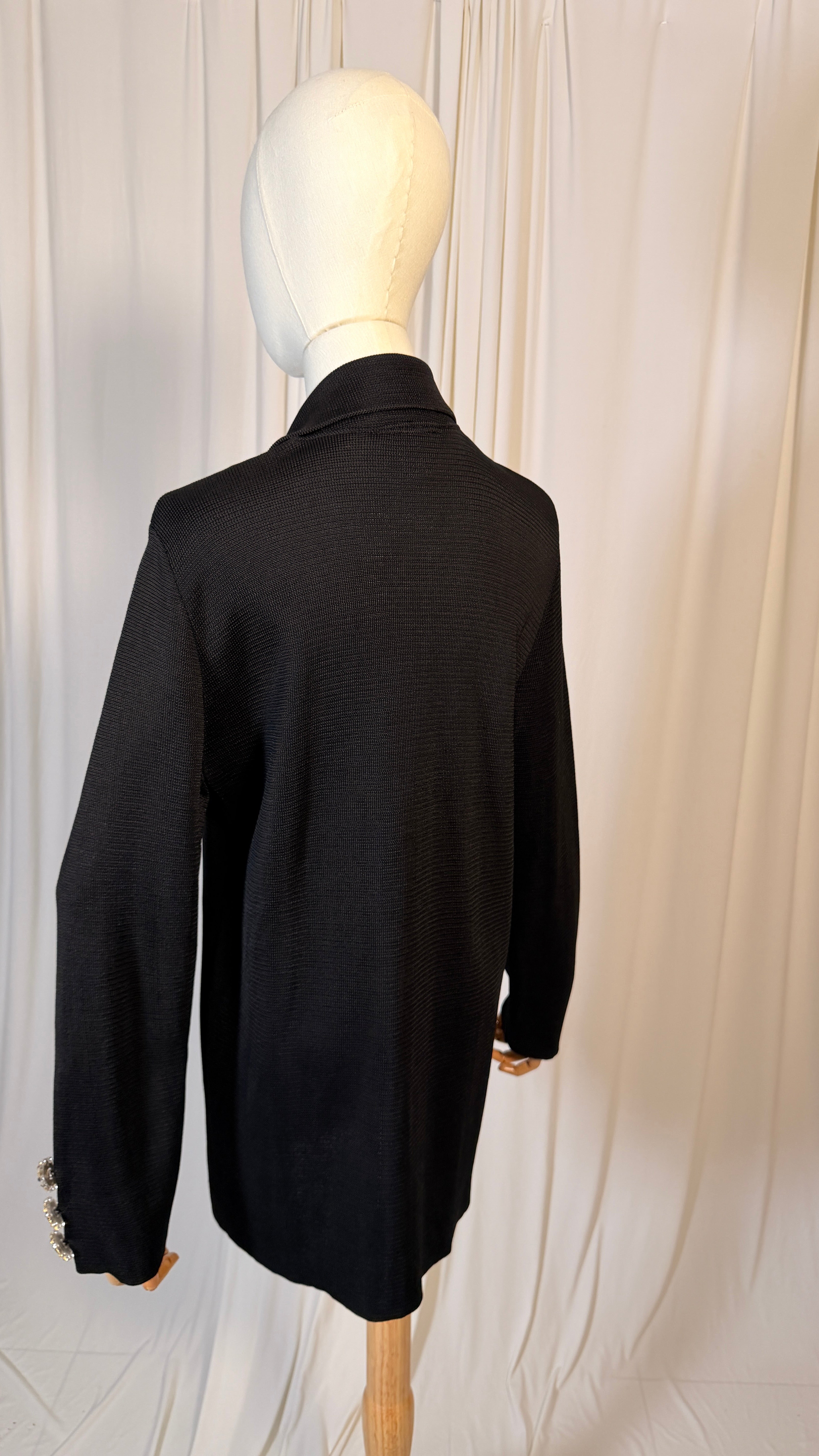 Blazer vintage tricoté à double boutonnage [M]