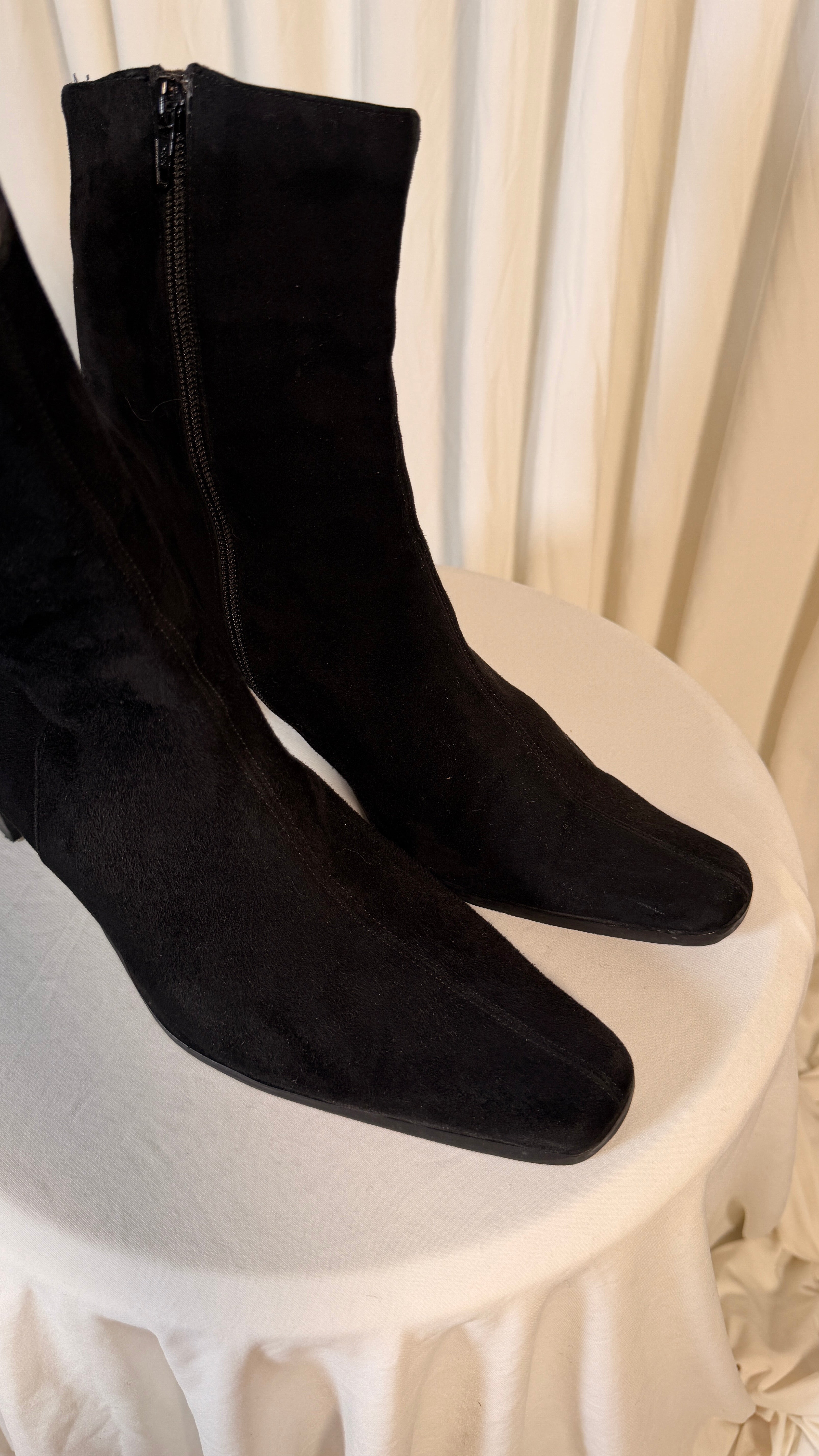 Vintage Ankle Black Boots [40]