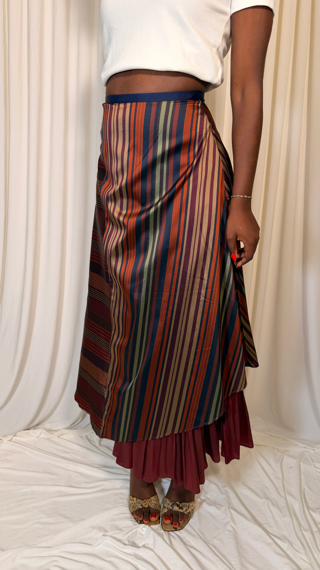 Vintage Silk Layered Skirt