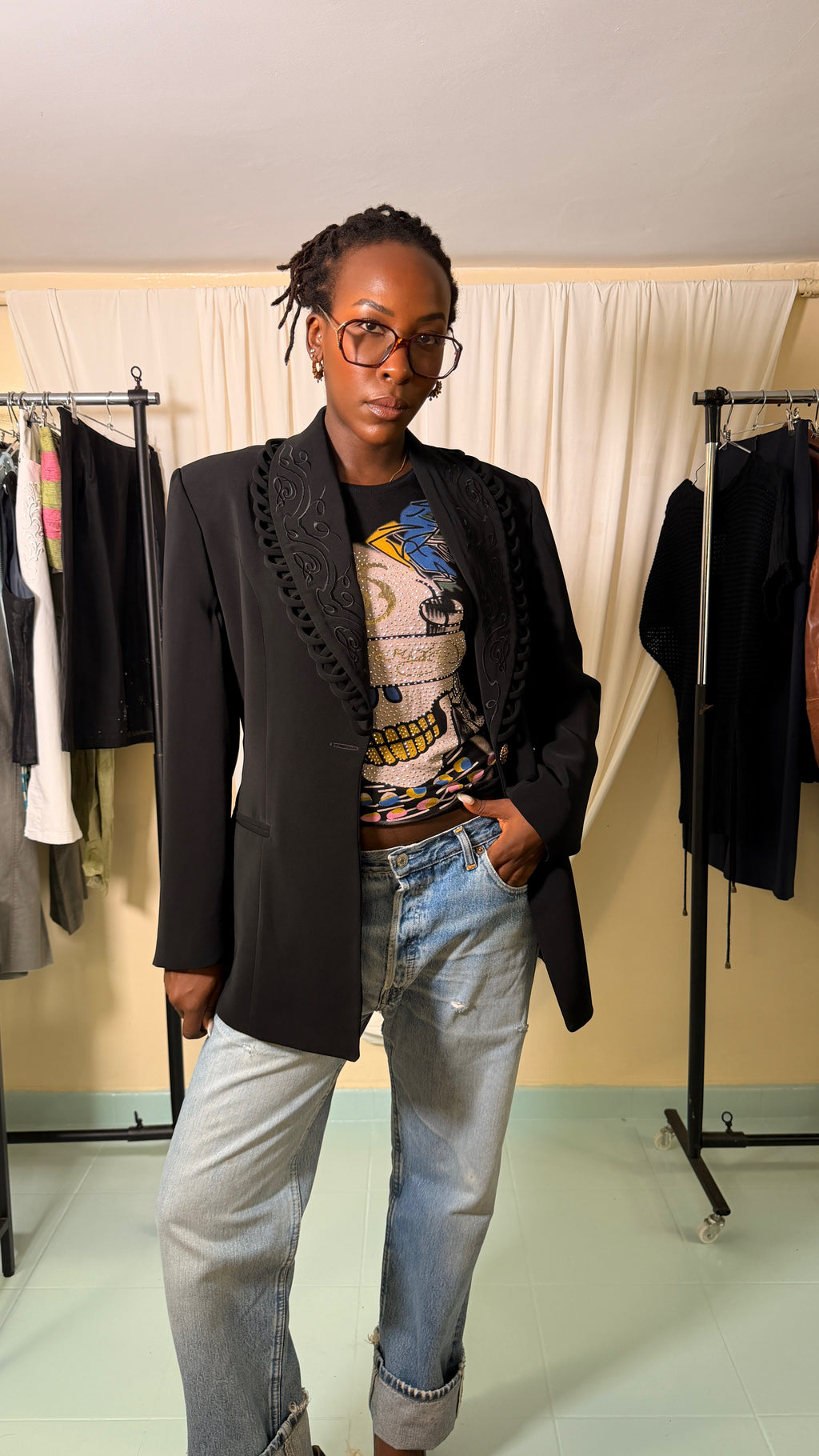 Vintage 1980s Black Blazer
