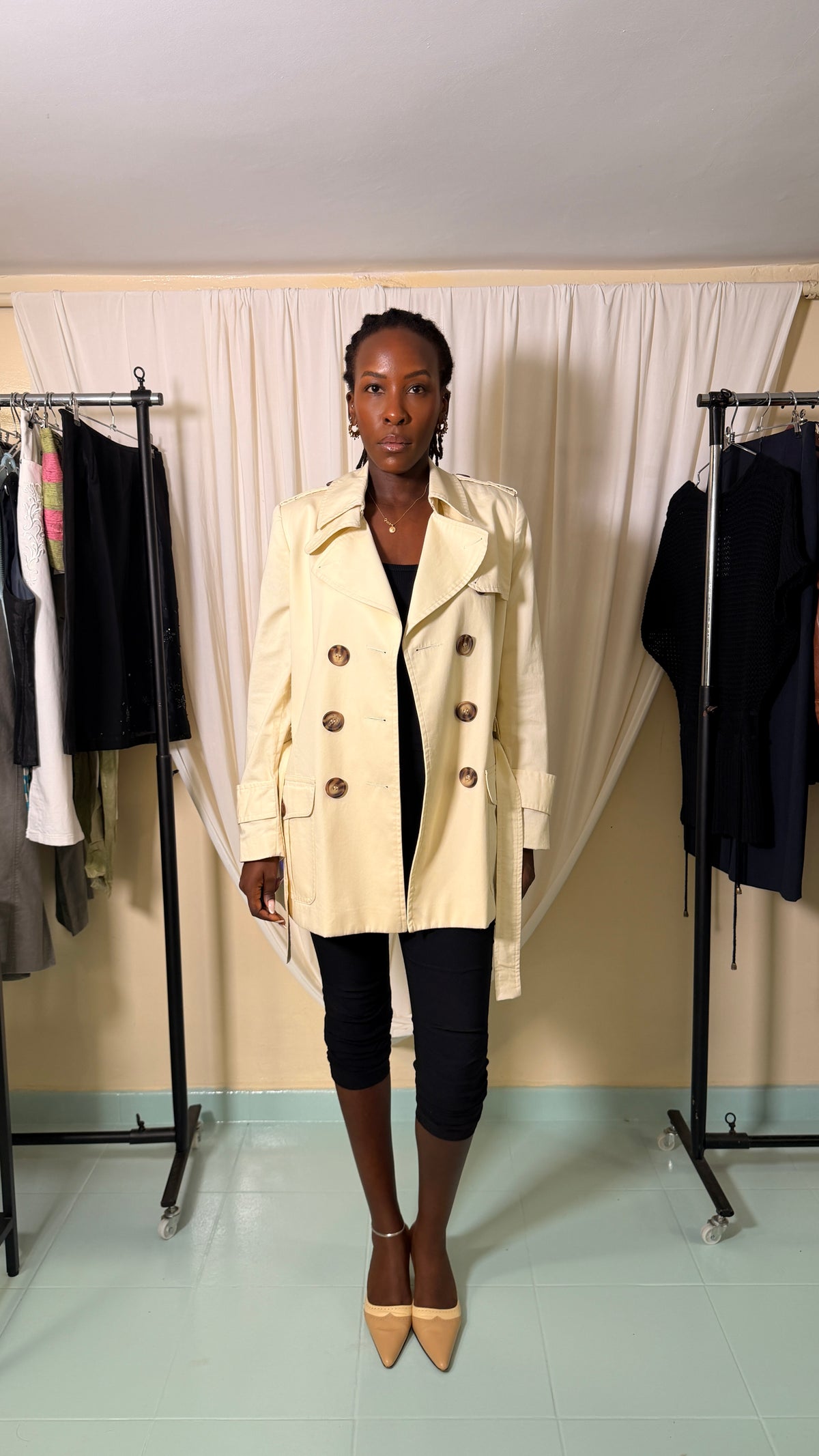 Vintage Trench Cream Jacket [M]