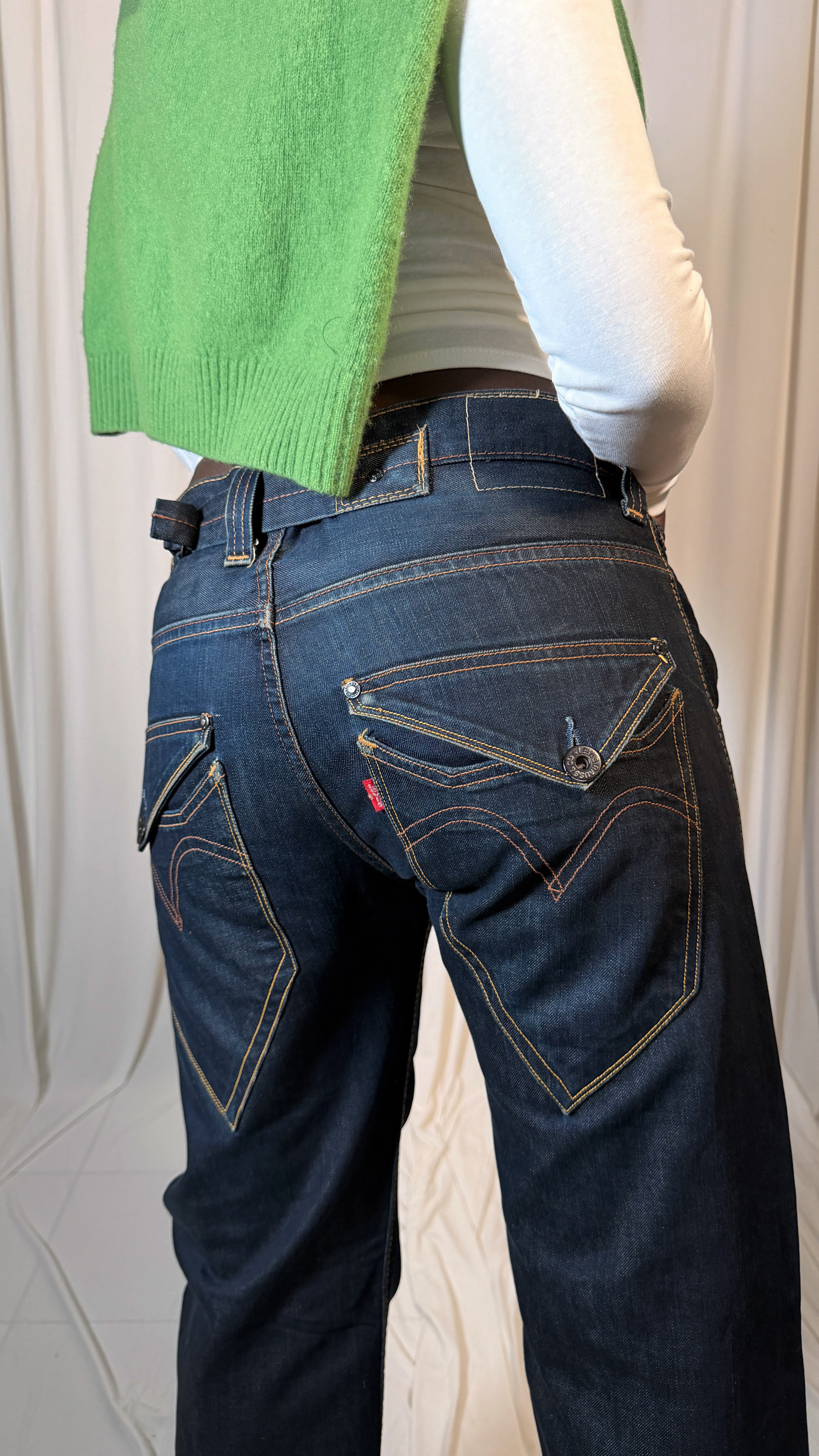 Levi’s 503 Coupe ample bleu foncé Engineered Années 2000 [T30/L30]