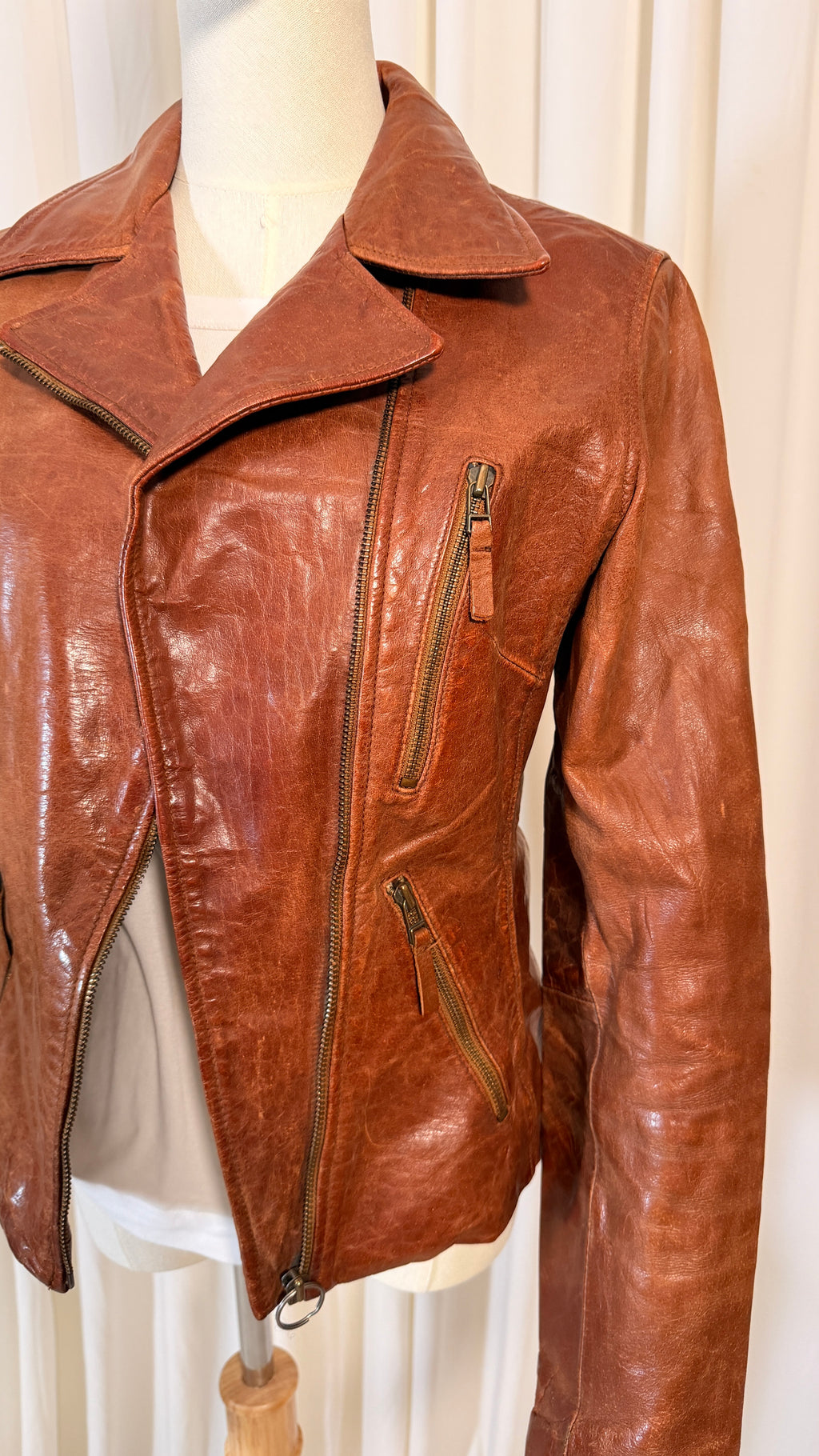 Brown Biker Jacket [M]