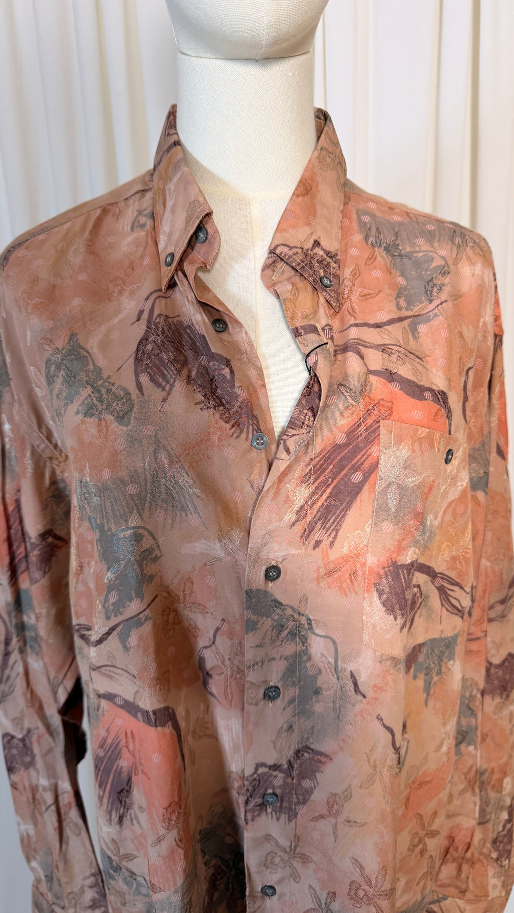 80s Vintage Cream Shirt [L]
