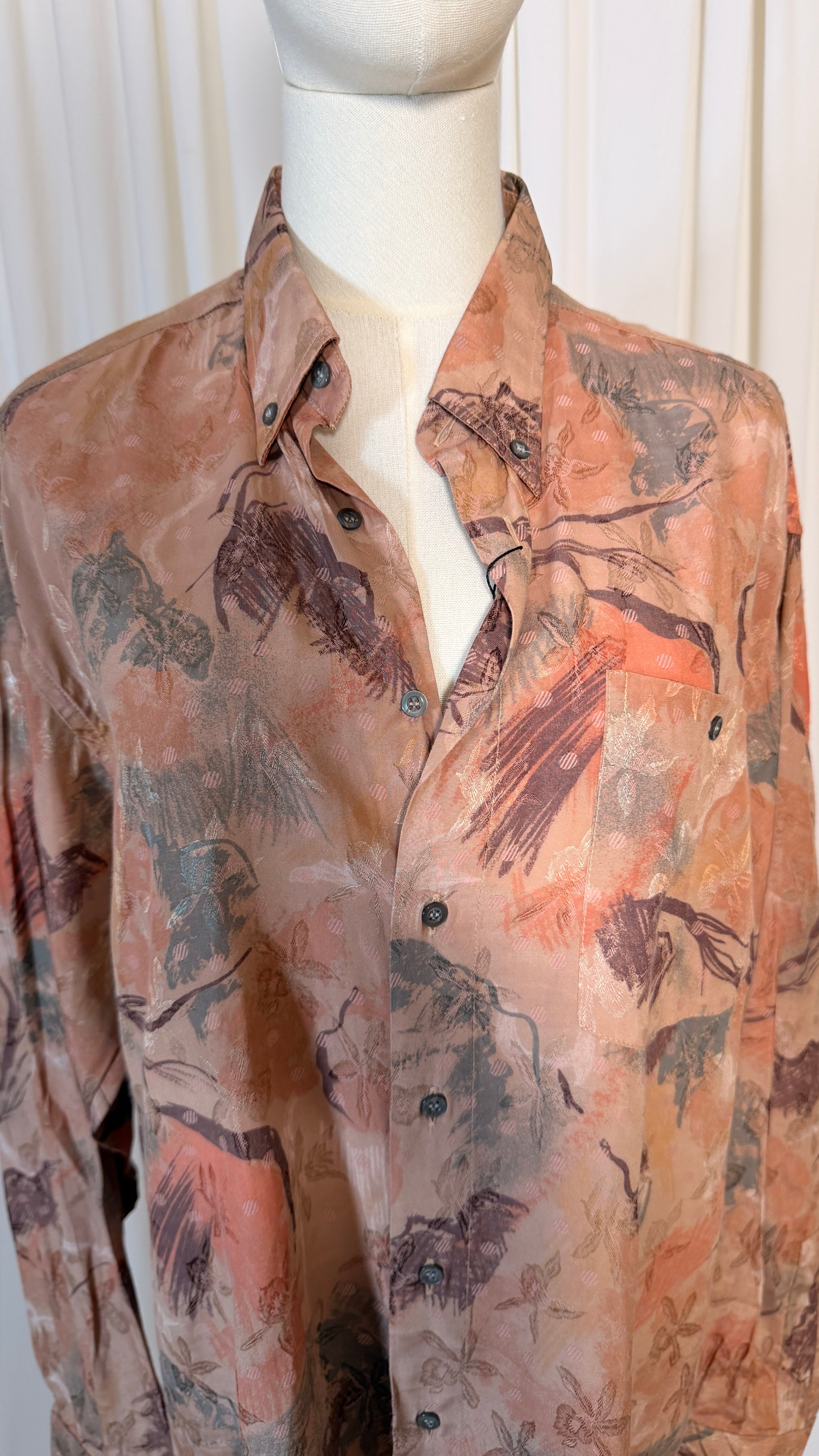 80s Vintage Cream Shirt [L]
