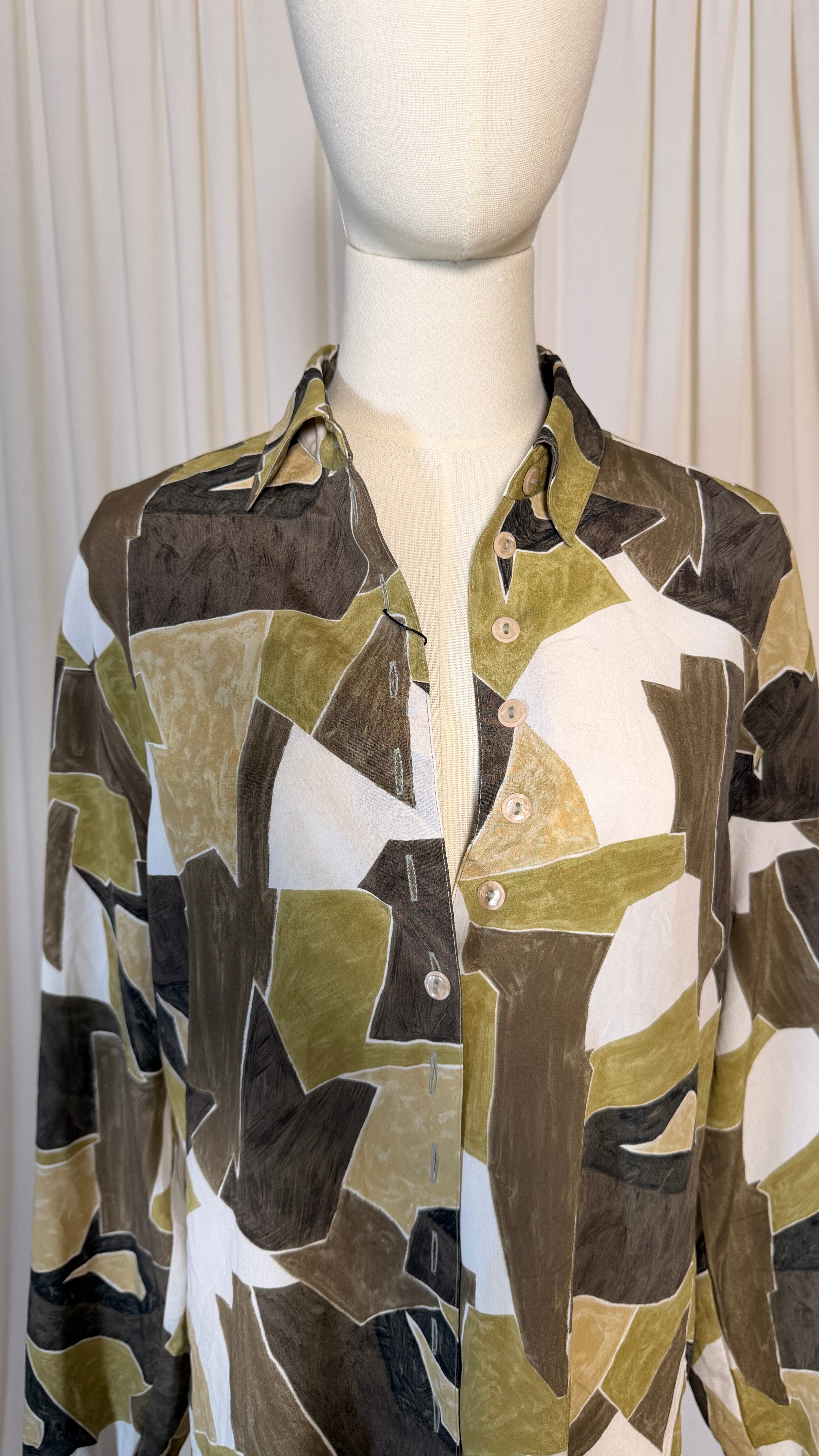 vintage Green Blouse [M]