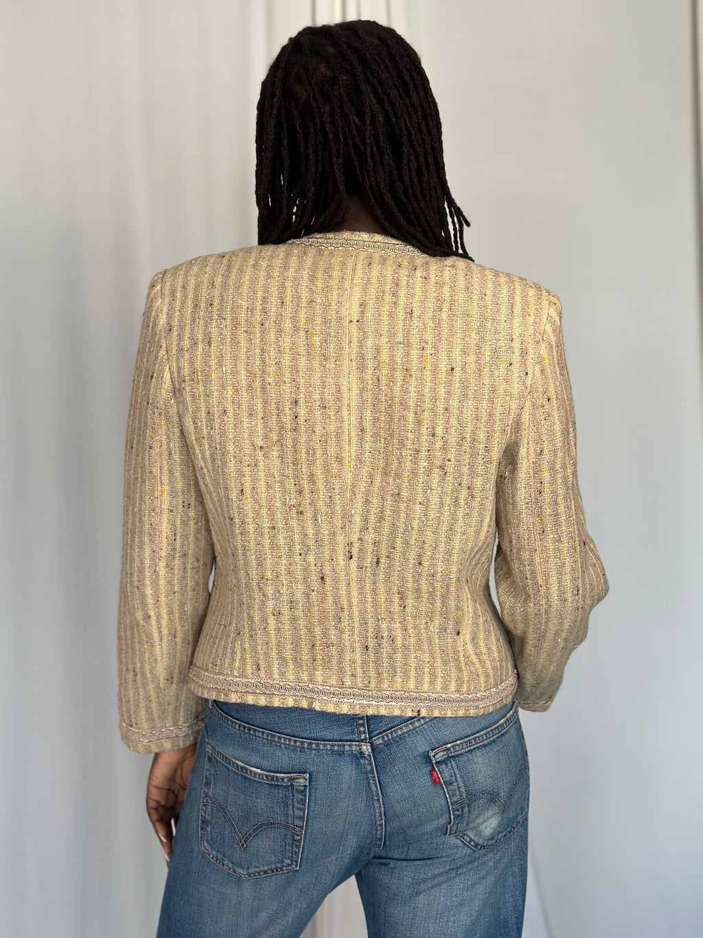 Tweed Cream Blazer [S]