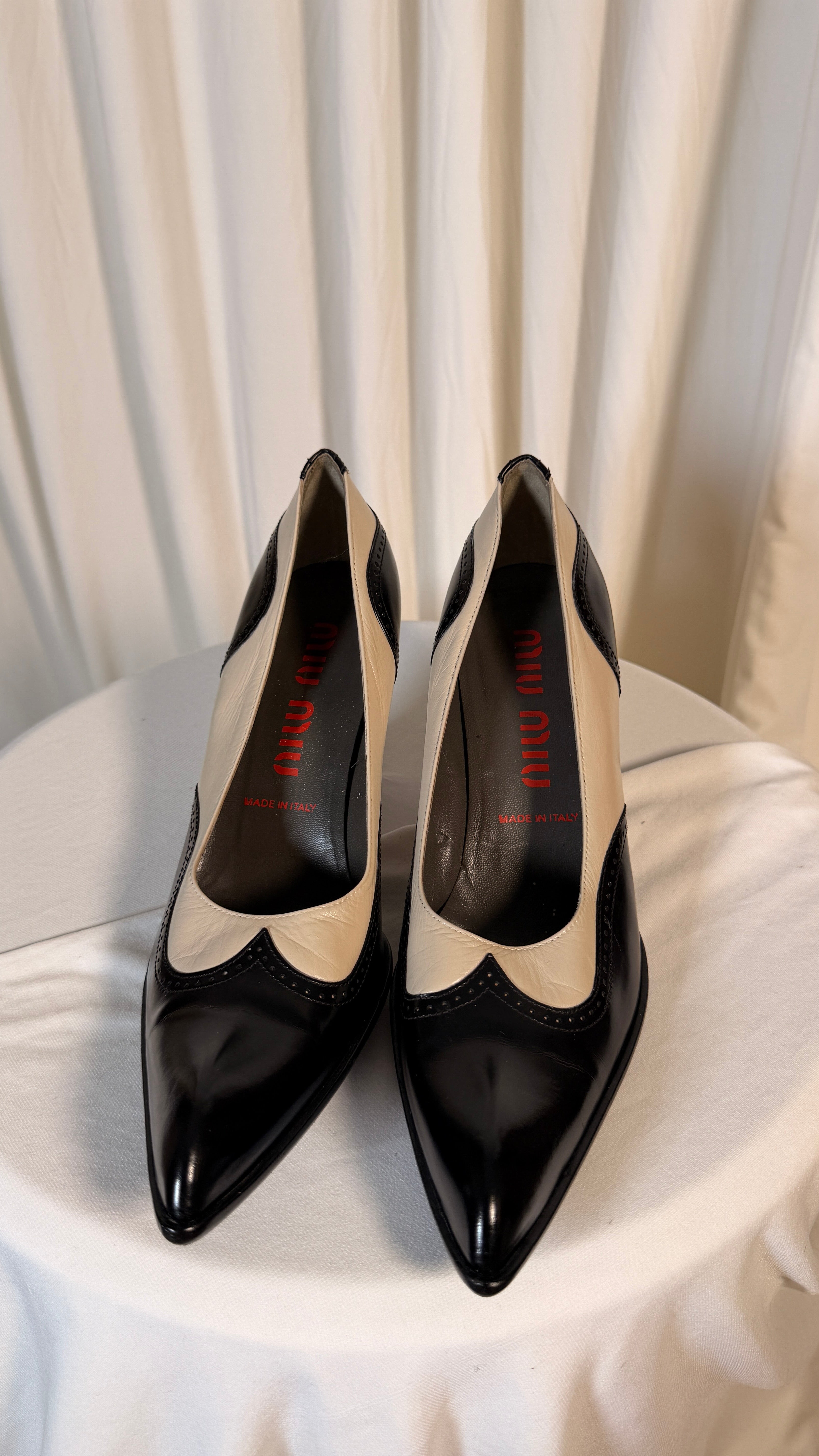 90s Vintage miu miu ハイヒール Vintage 90s Miu Miu Shoes [38] – Ruhu Vintage