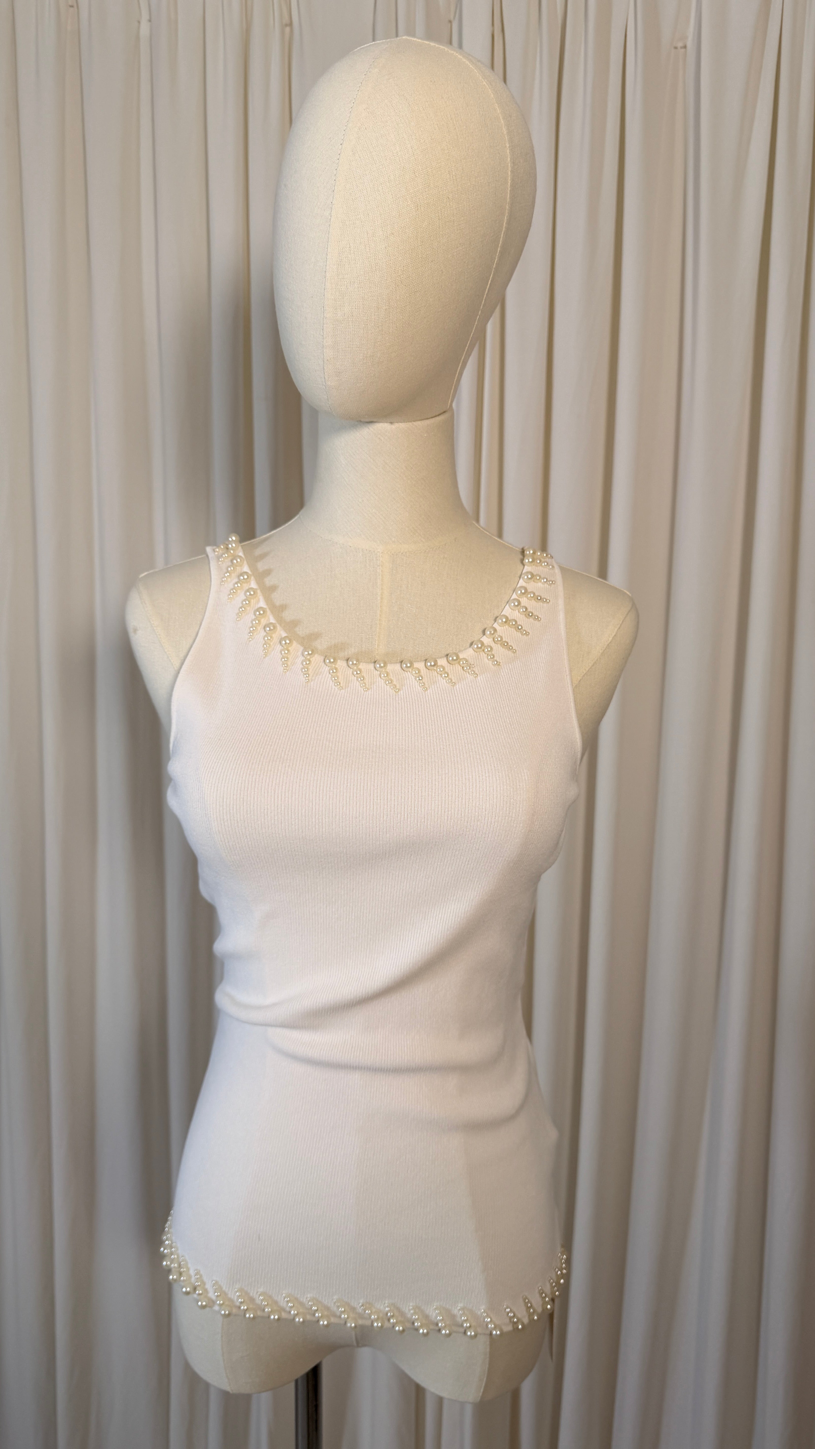 Haut Perle Blanche Vintage [S]