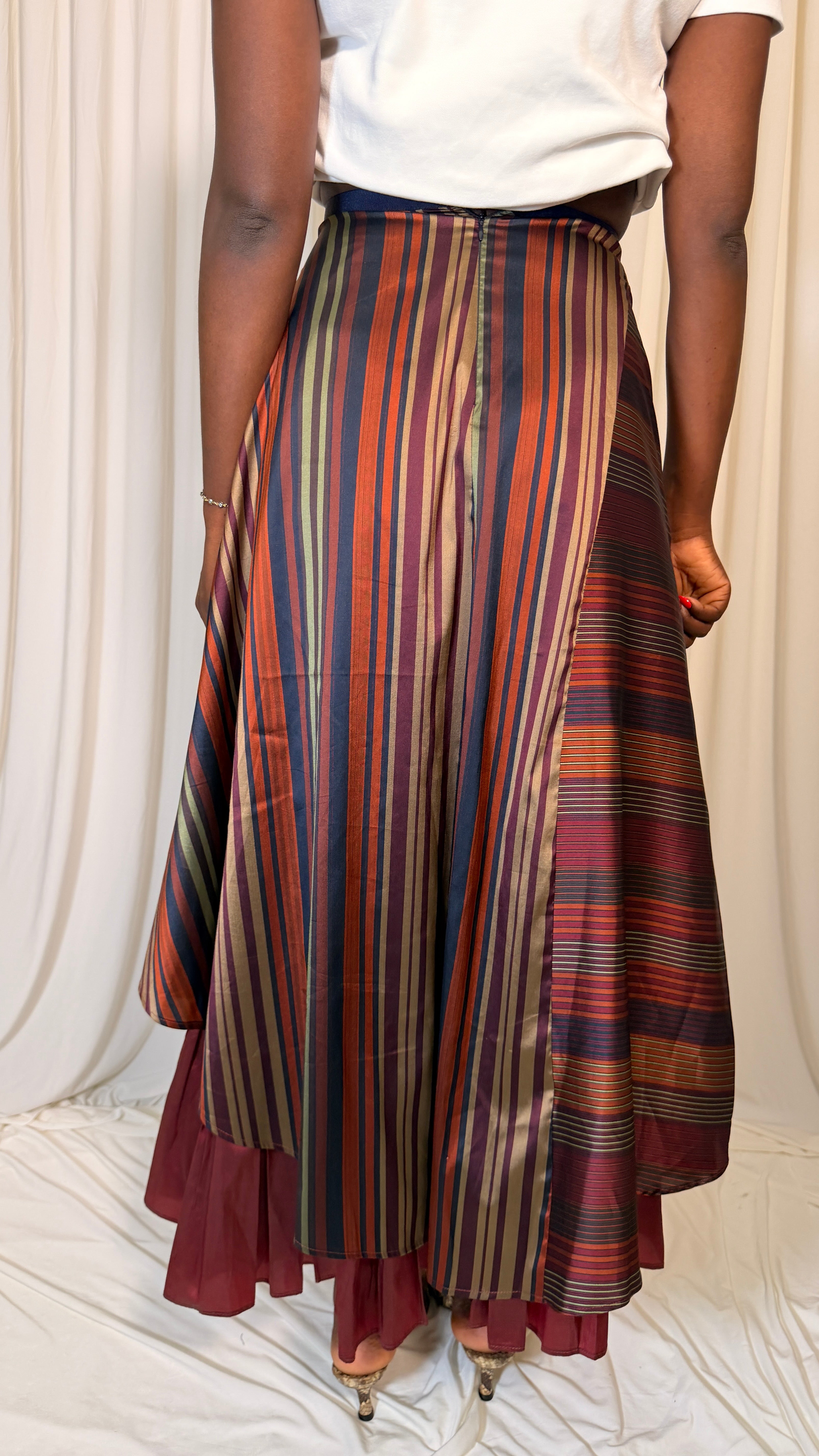 Vintage Silk Layered Skirt