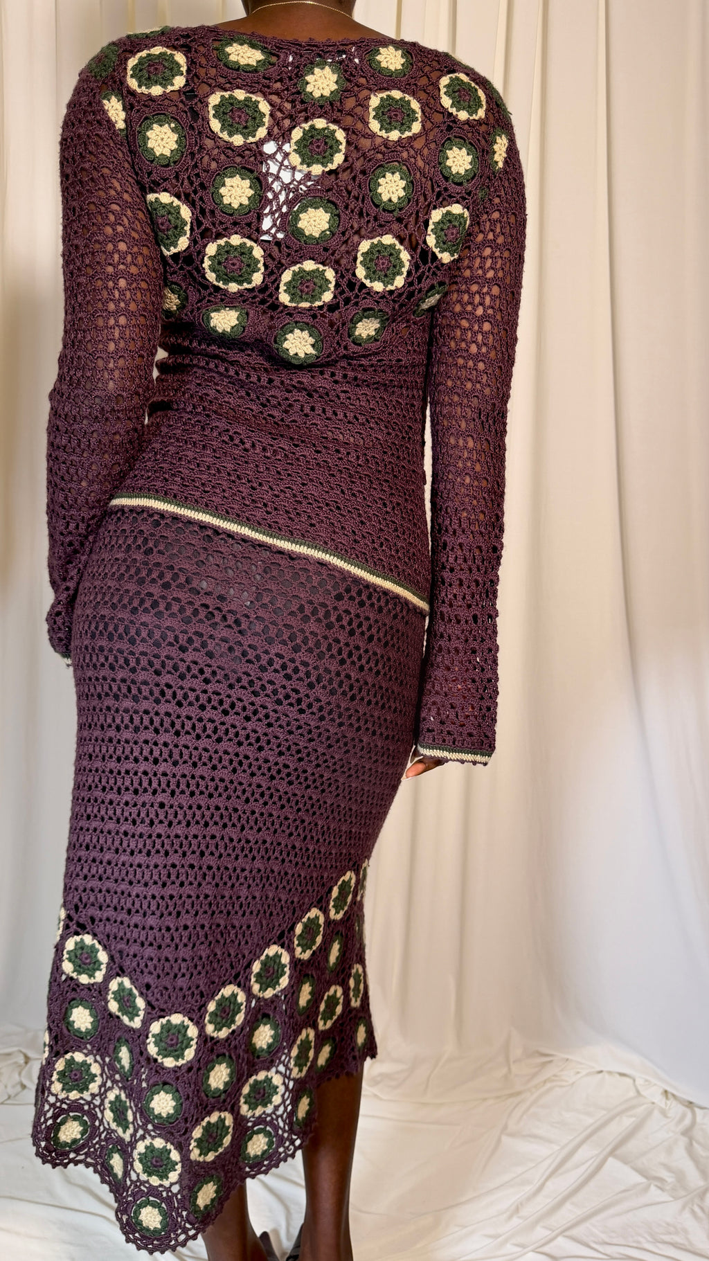 Vintage Crochet Top+skirt [M]