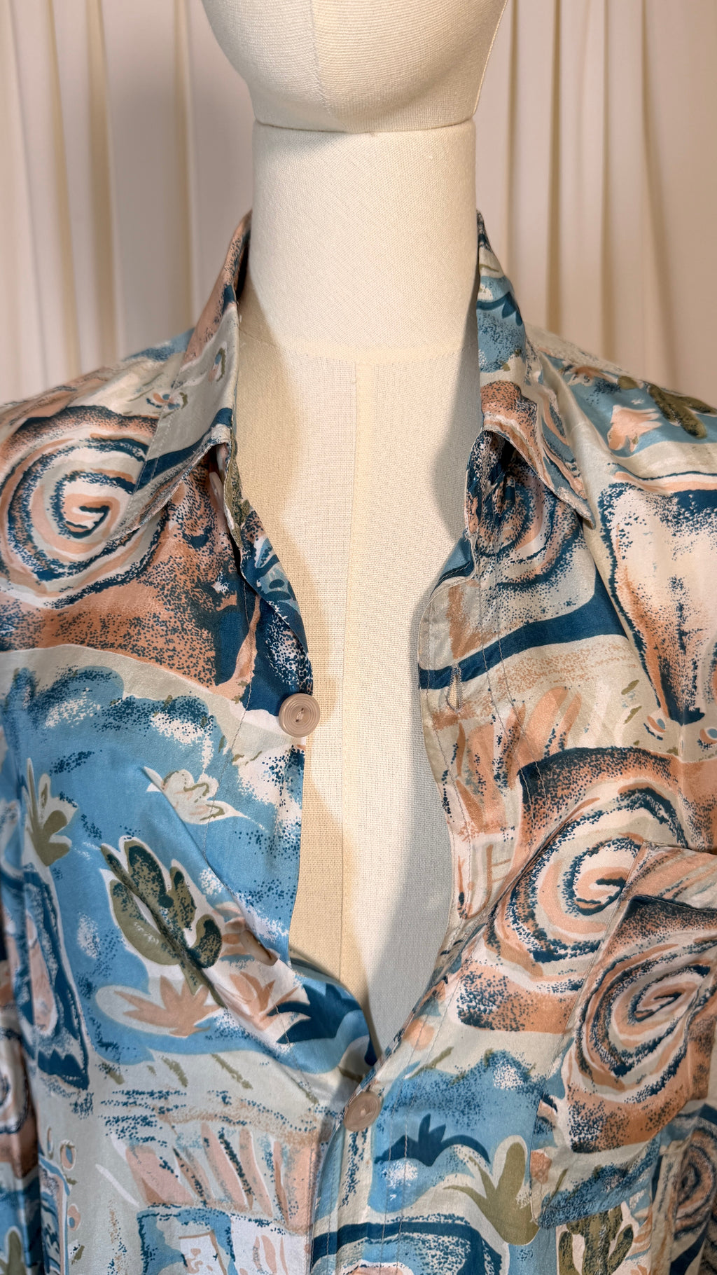 Vintags 80s Silk Blouse