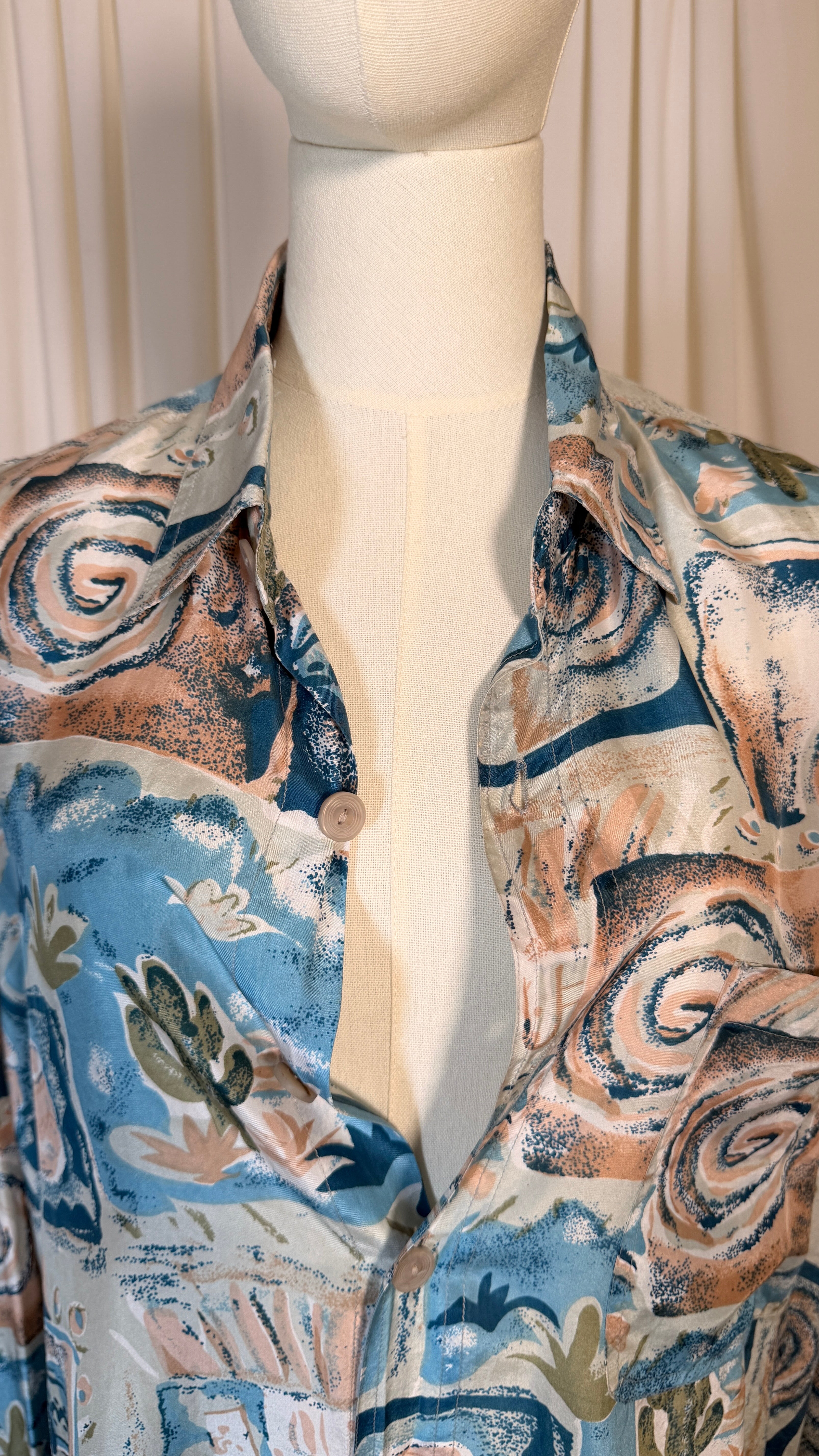 Vintags 80s Silk Blouse