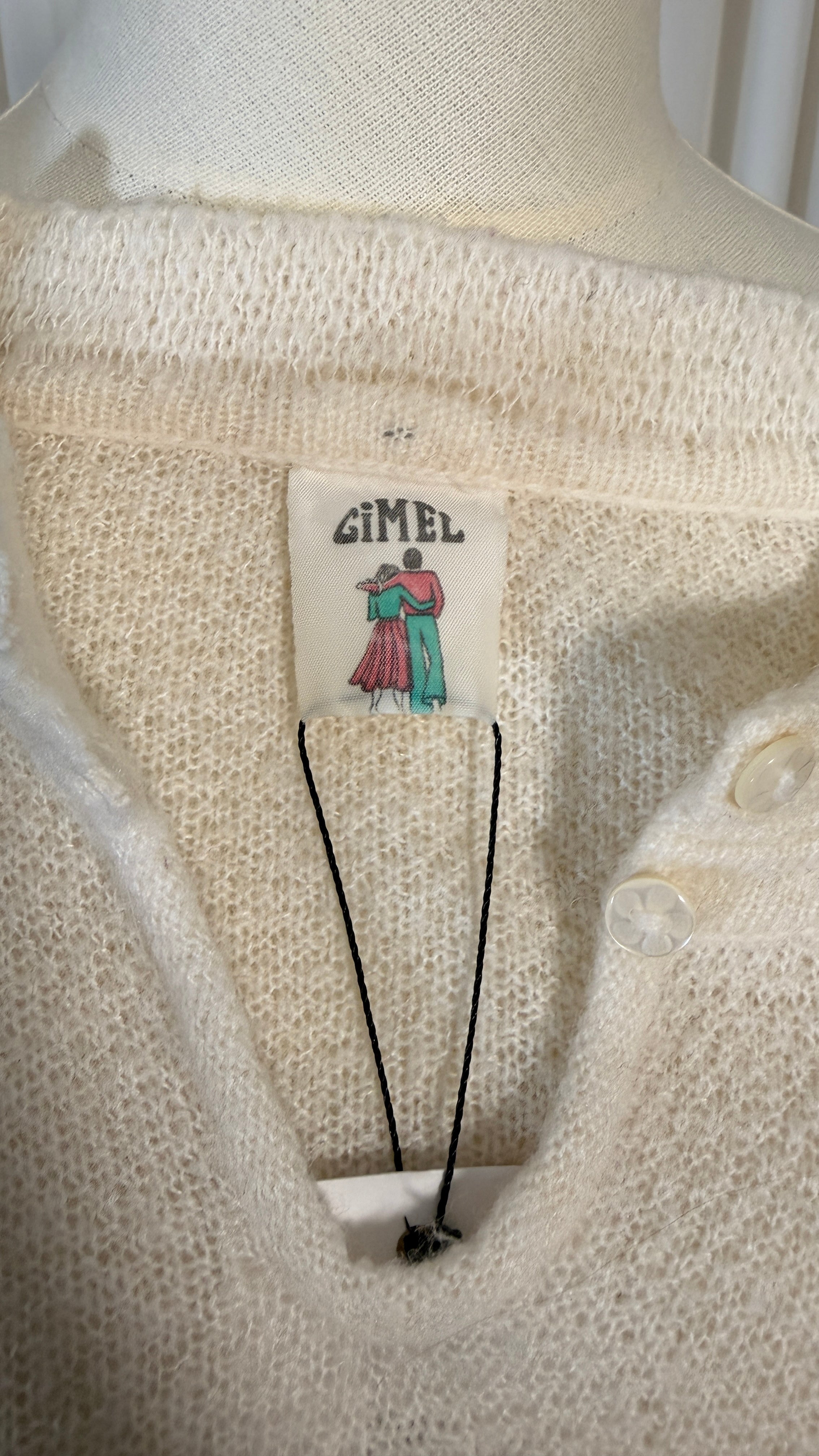 Pull vintage crème Bouquet [M]