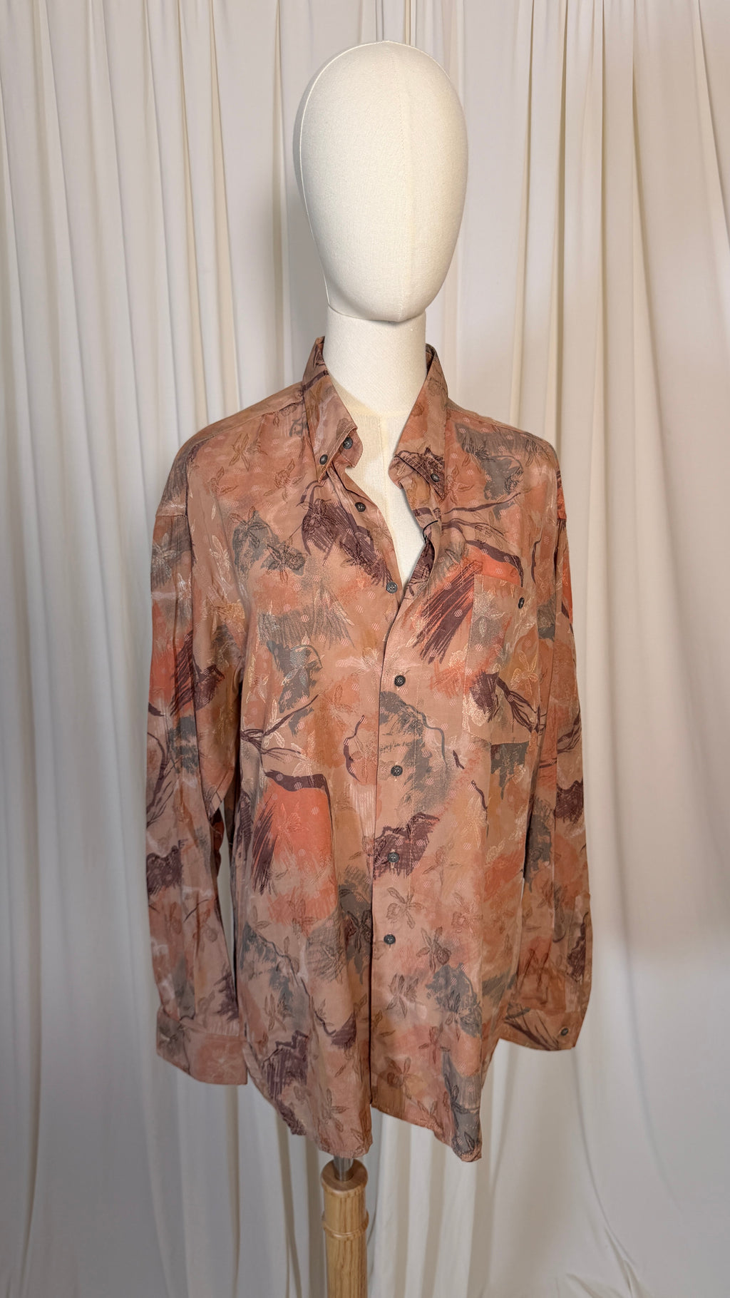 80s Vintage Cream Shirt [L]