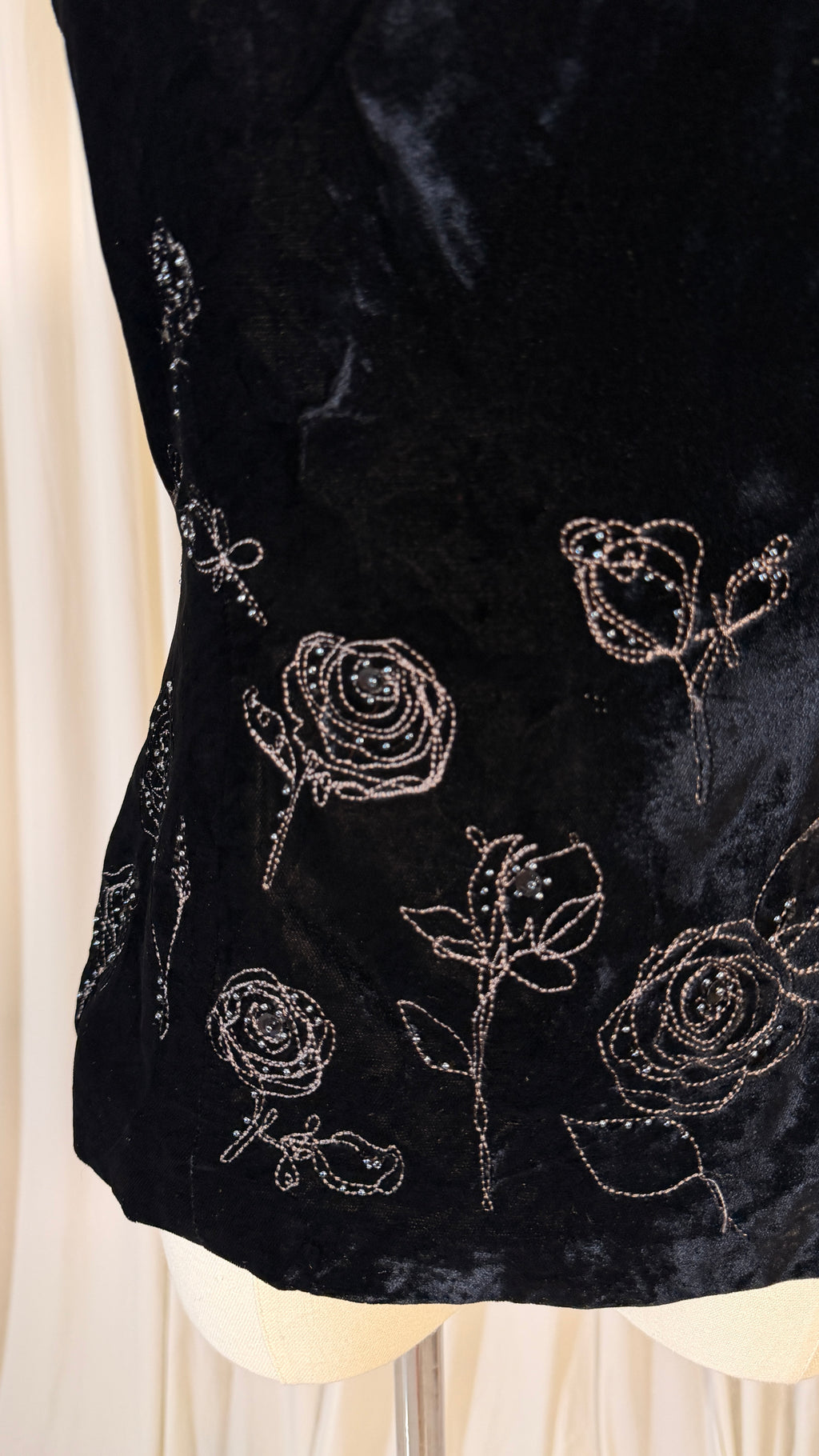 90s LAURA ASHLEY vintage velvet corset top