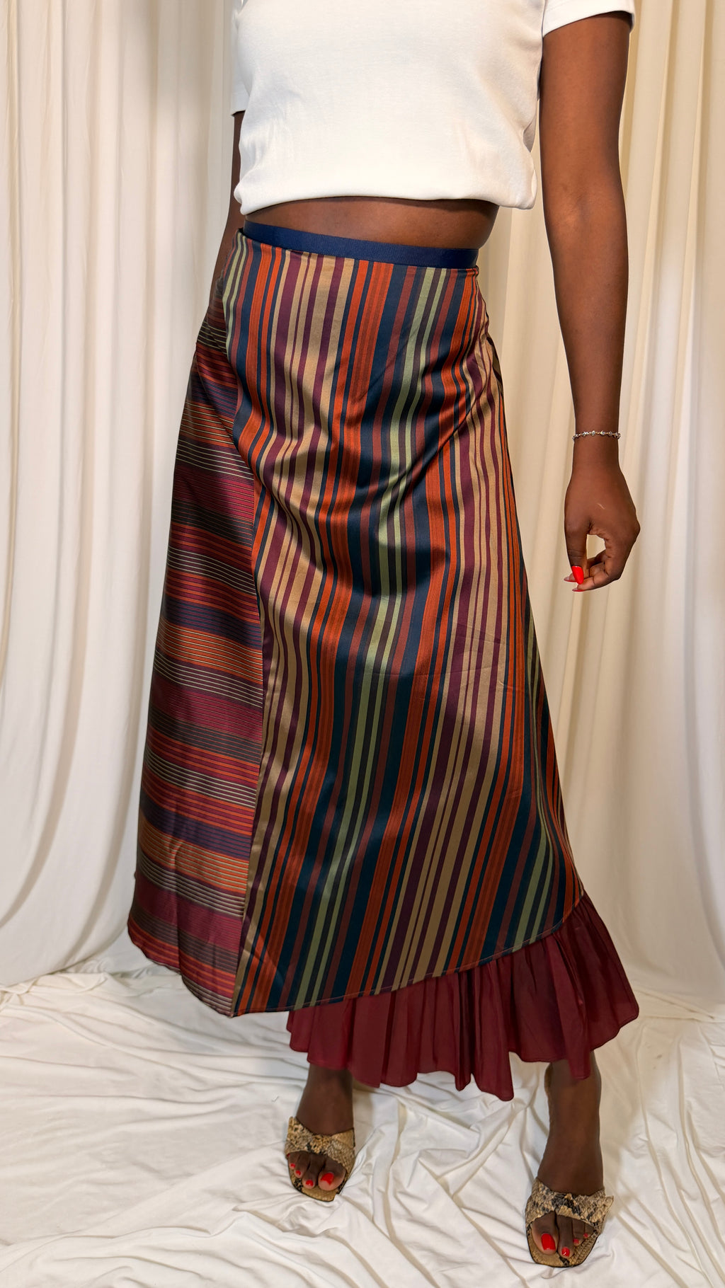 Vintage Silk Layered Skirt