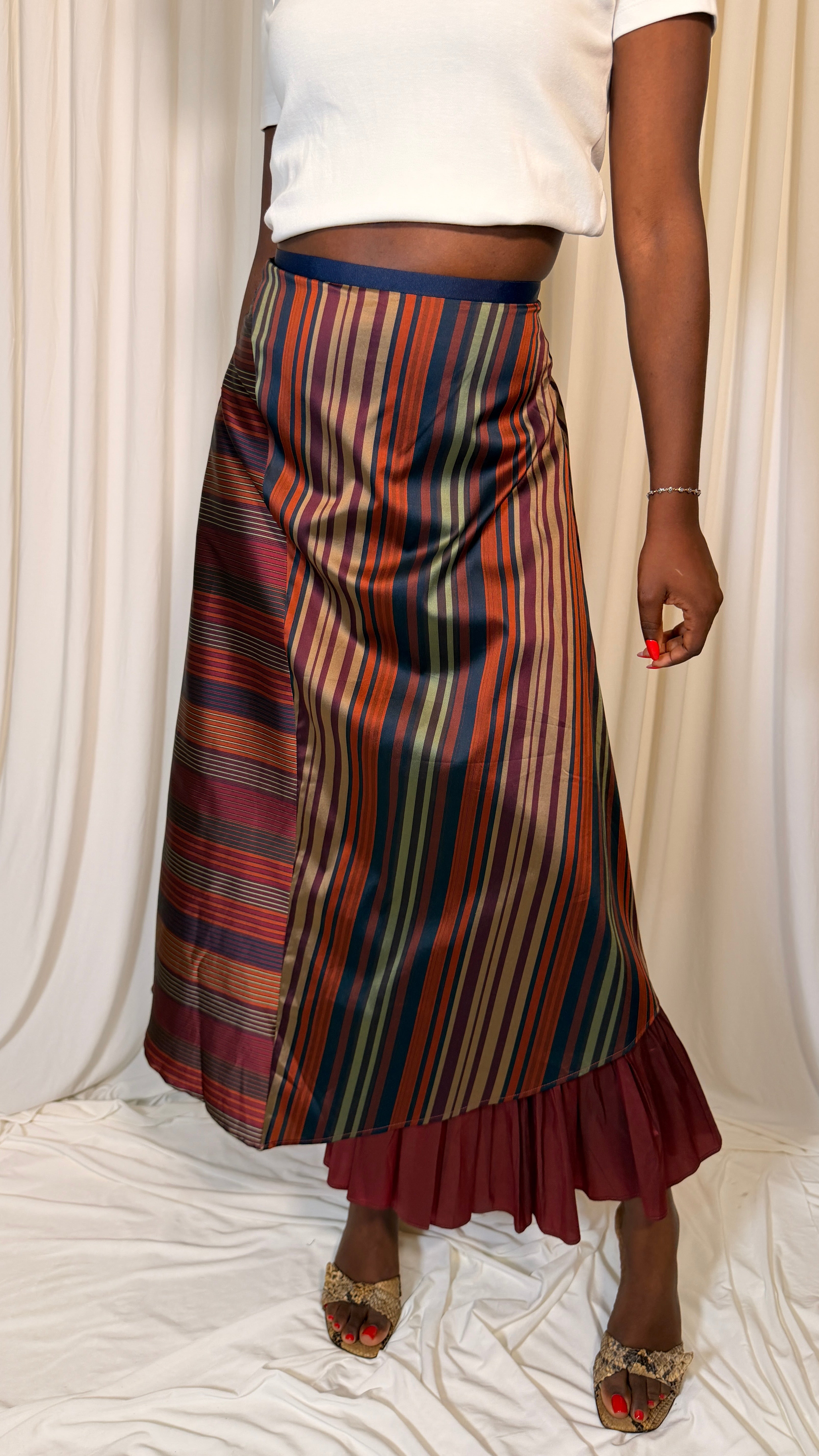Vintage Silk Layered Skirt