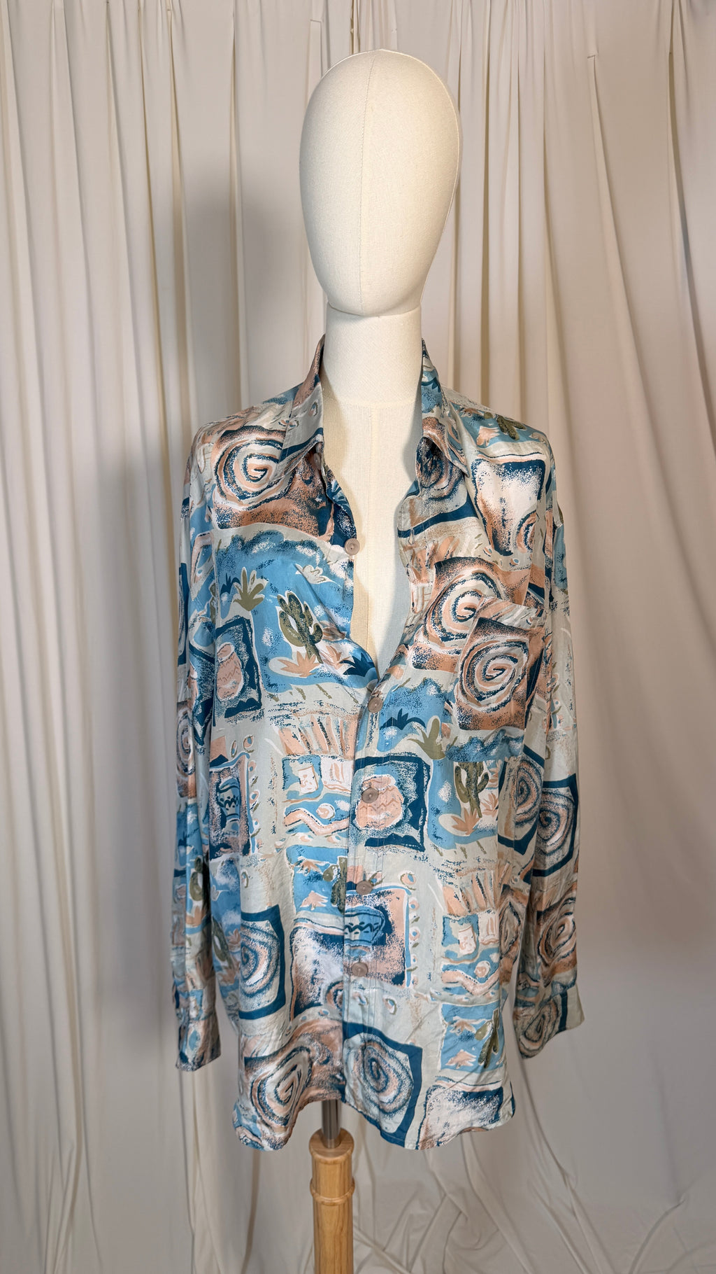 Vintags 80s Silk Blouse