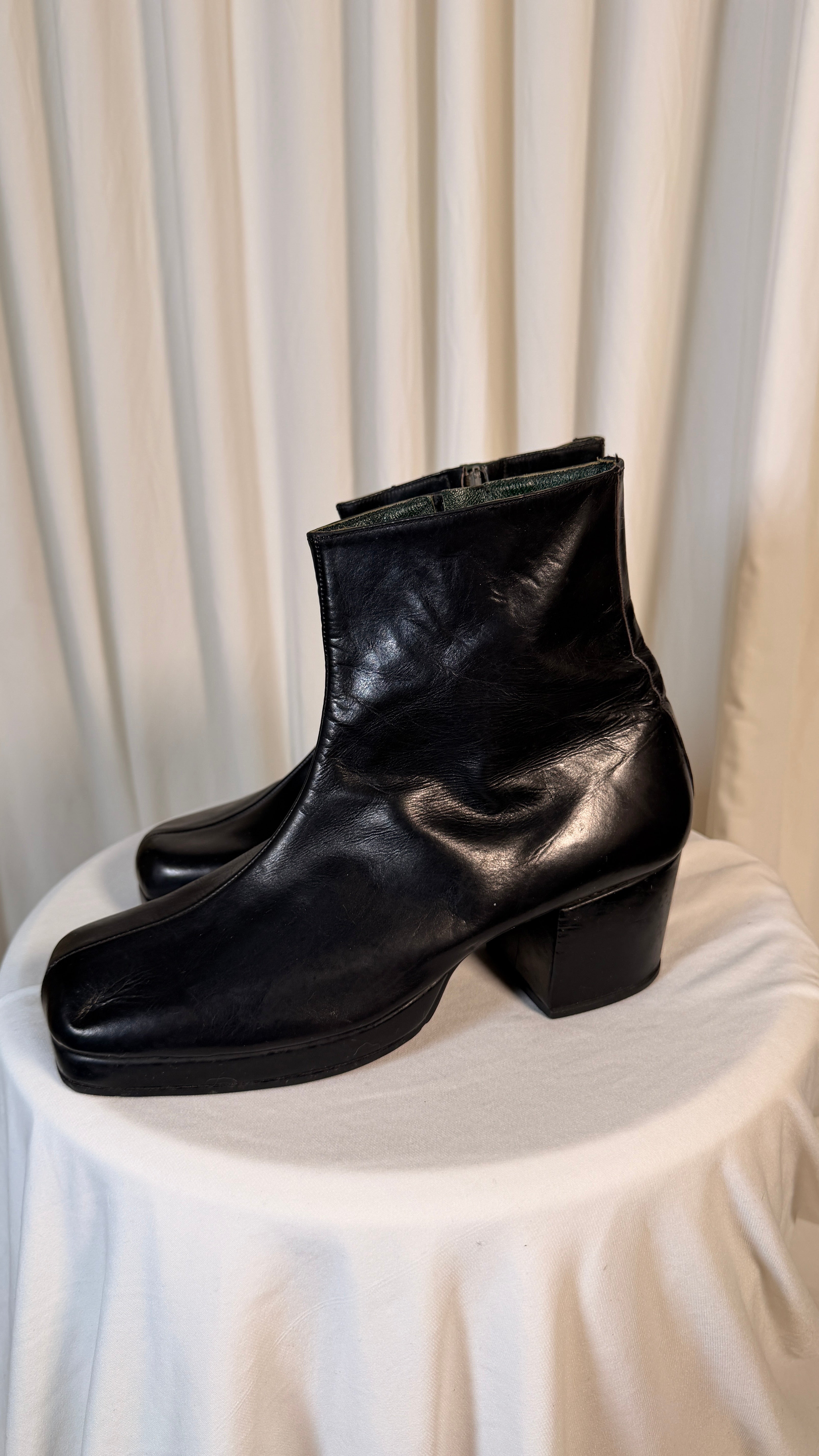 Ankle 70s Black Vintage Boots [39]