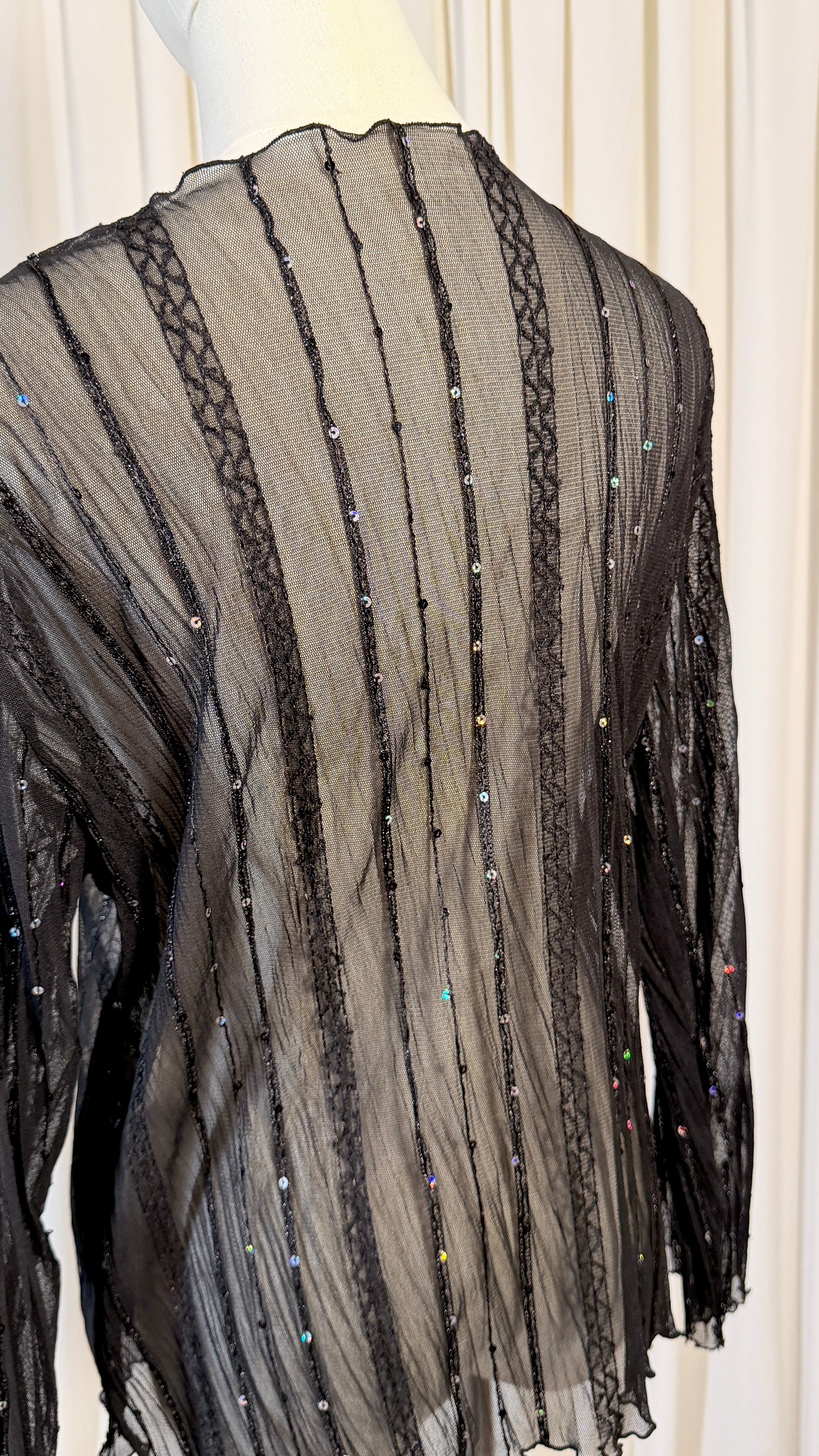 Vintage Black Wrap Around Top