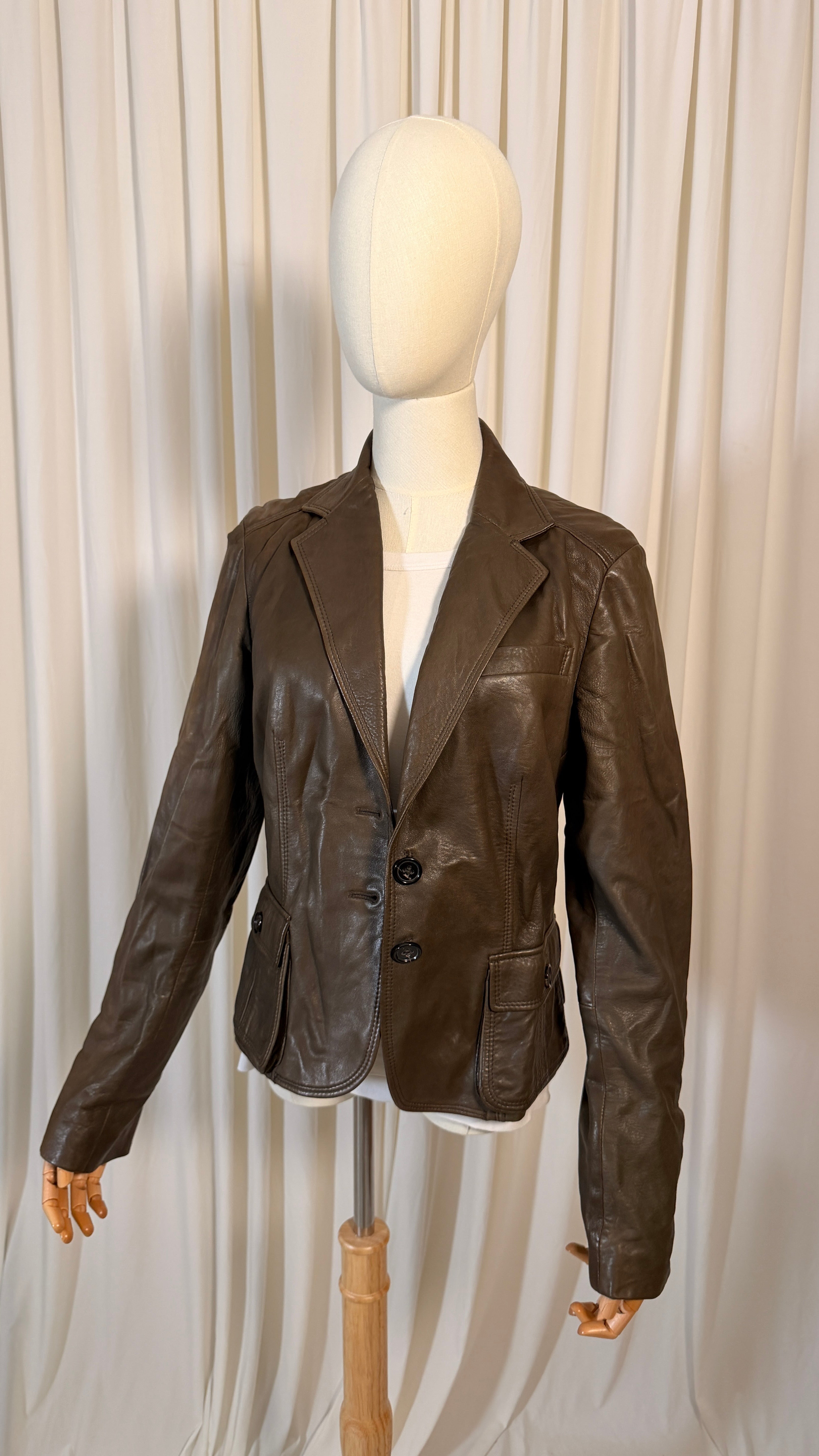 Blazer en cuir vintage [H]