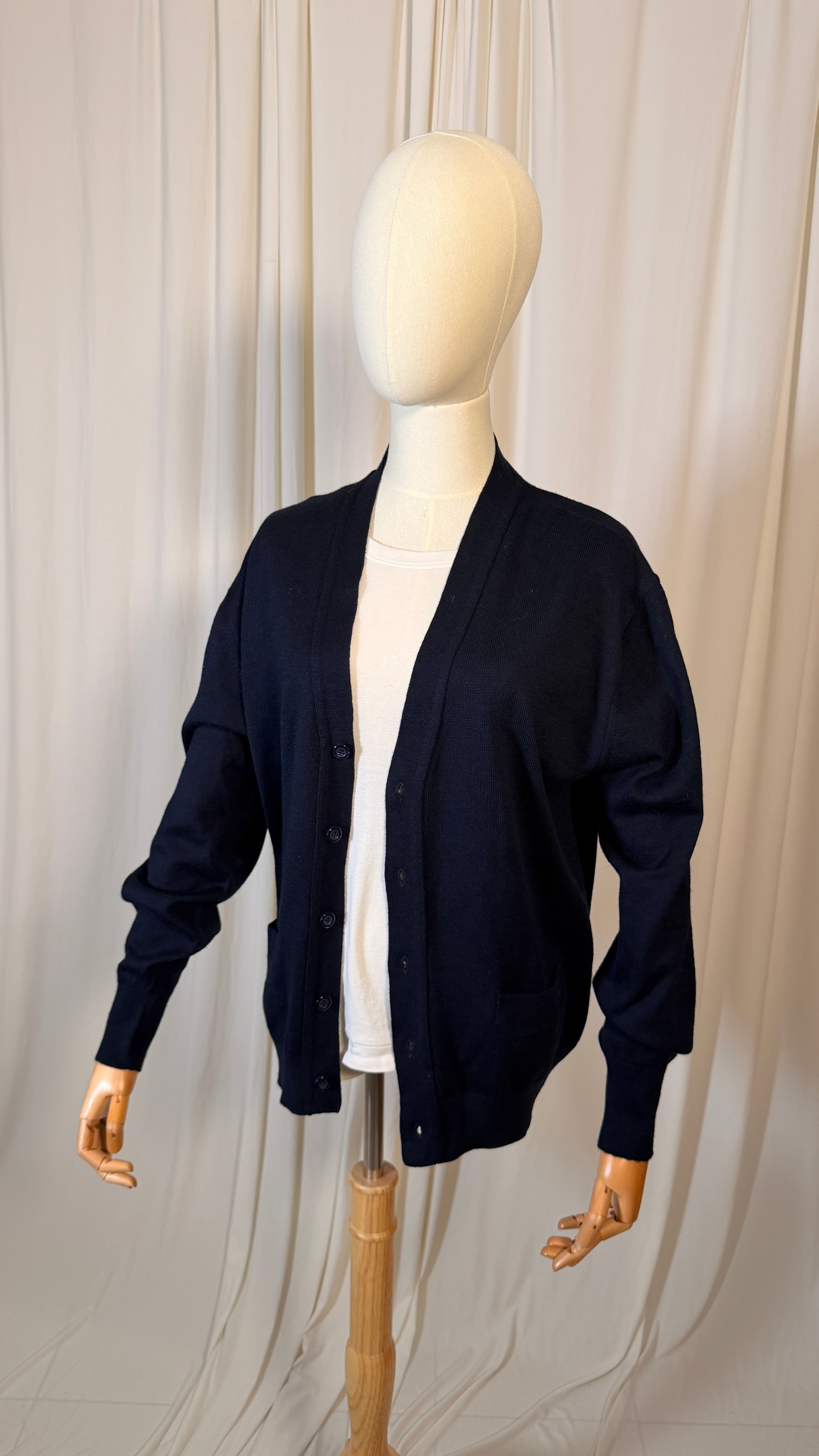 Cardigan vintage bleu marine [M/L]