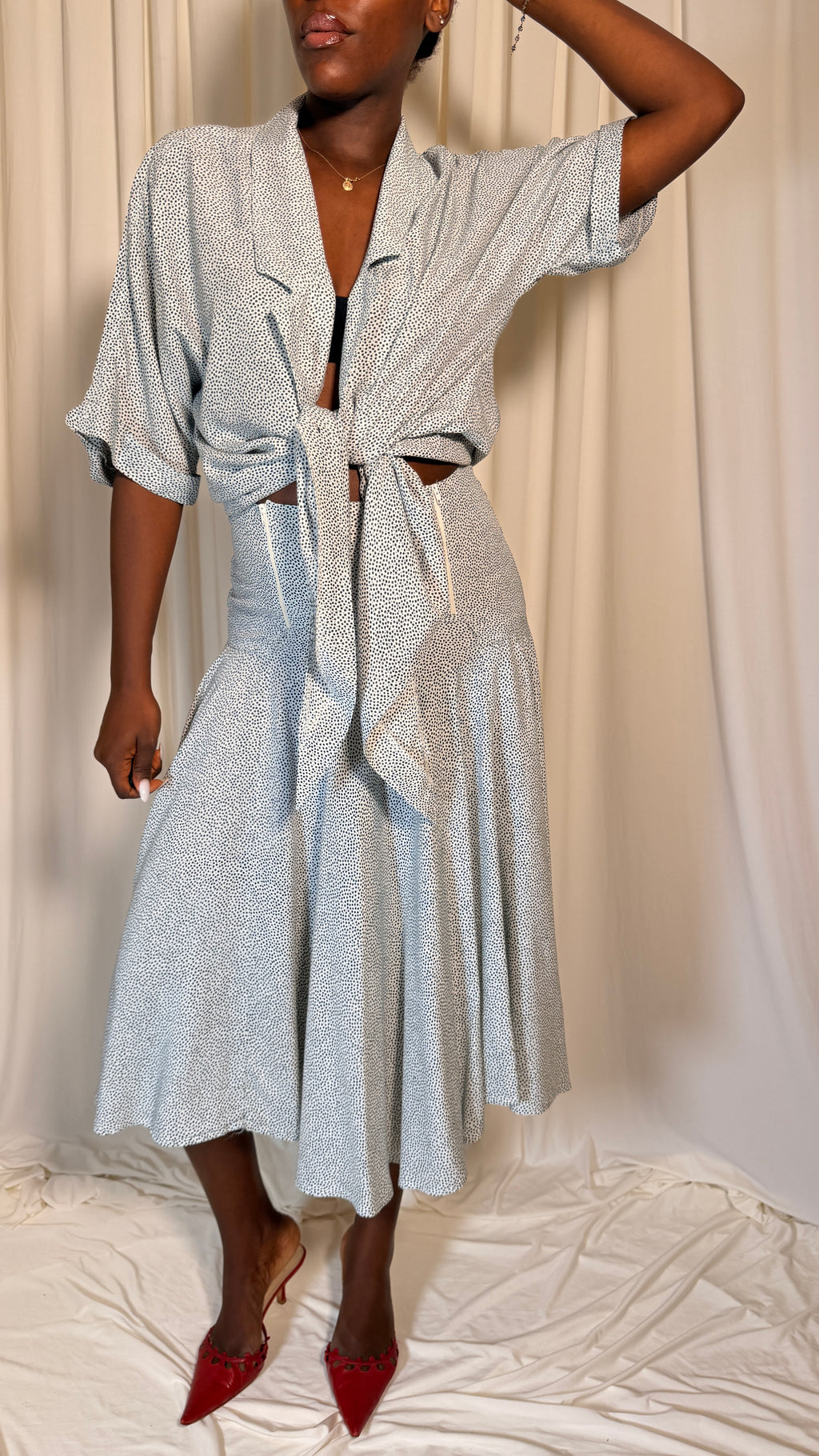 Vintage 80s Skirt + Top Set