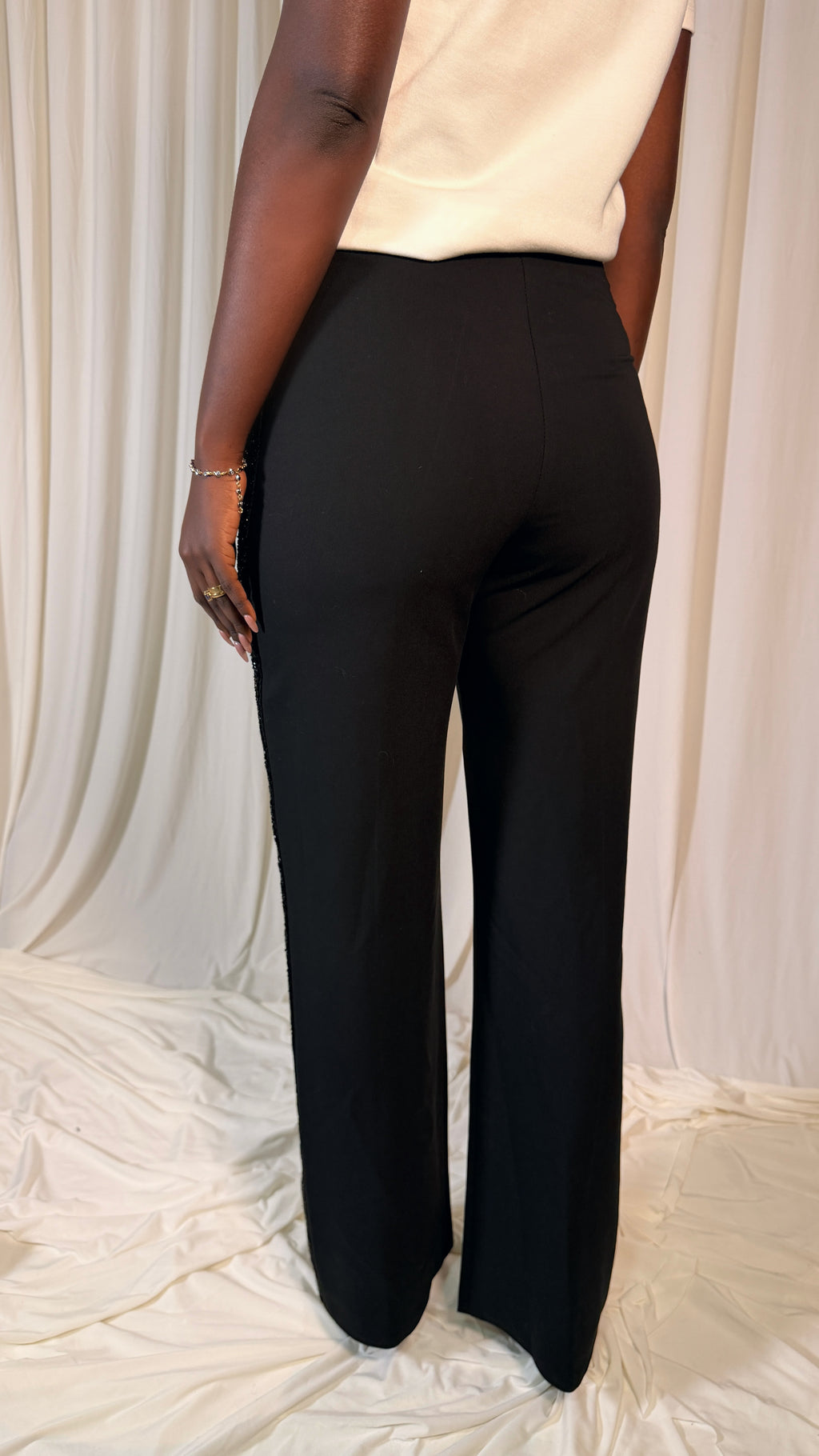 Pantalon vintage à bandes perlées [38]
