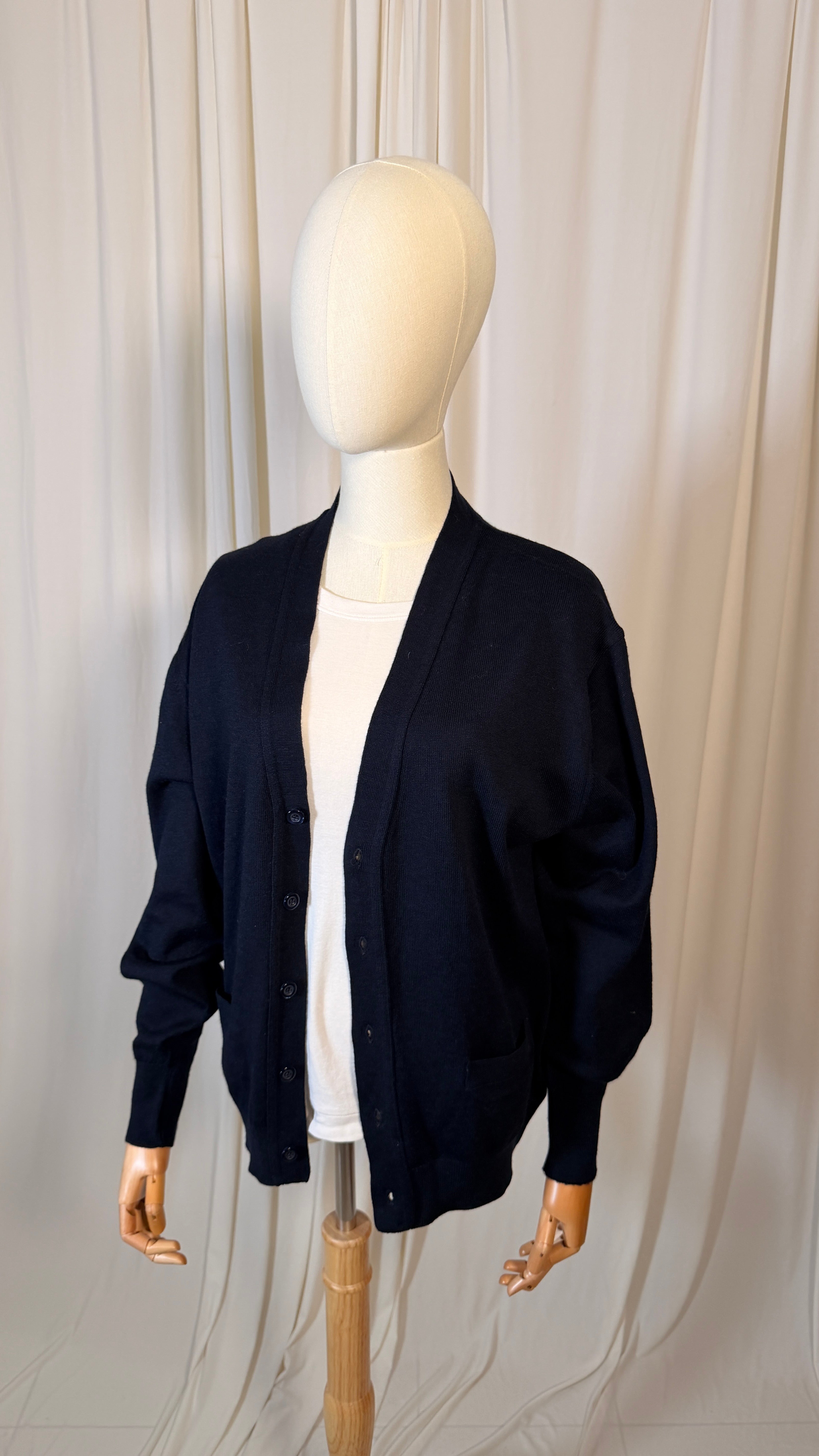 Cardigan vintage bleu marine [M/L]