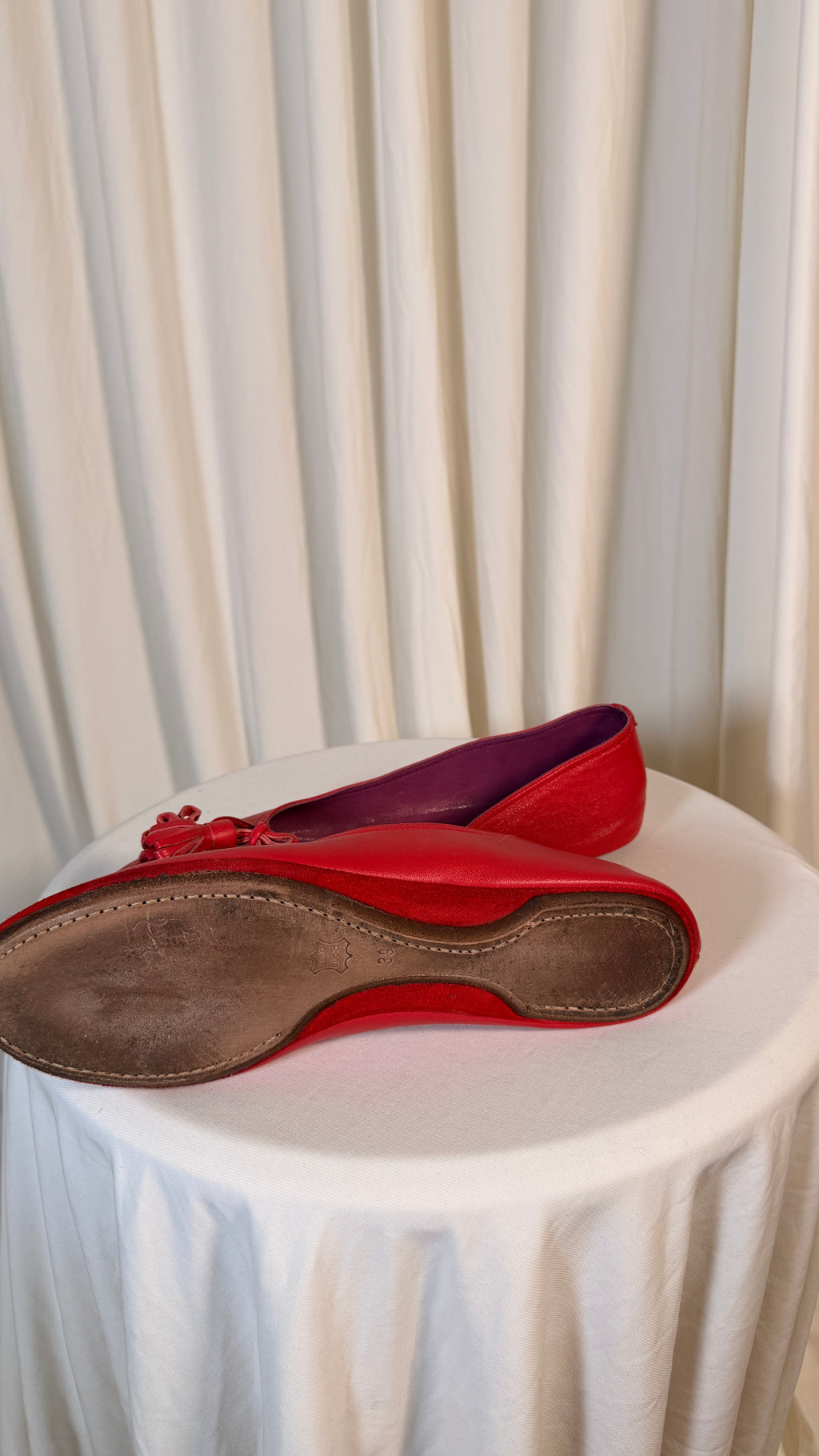 Red Leather Vintage Pumps [39]