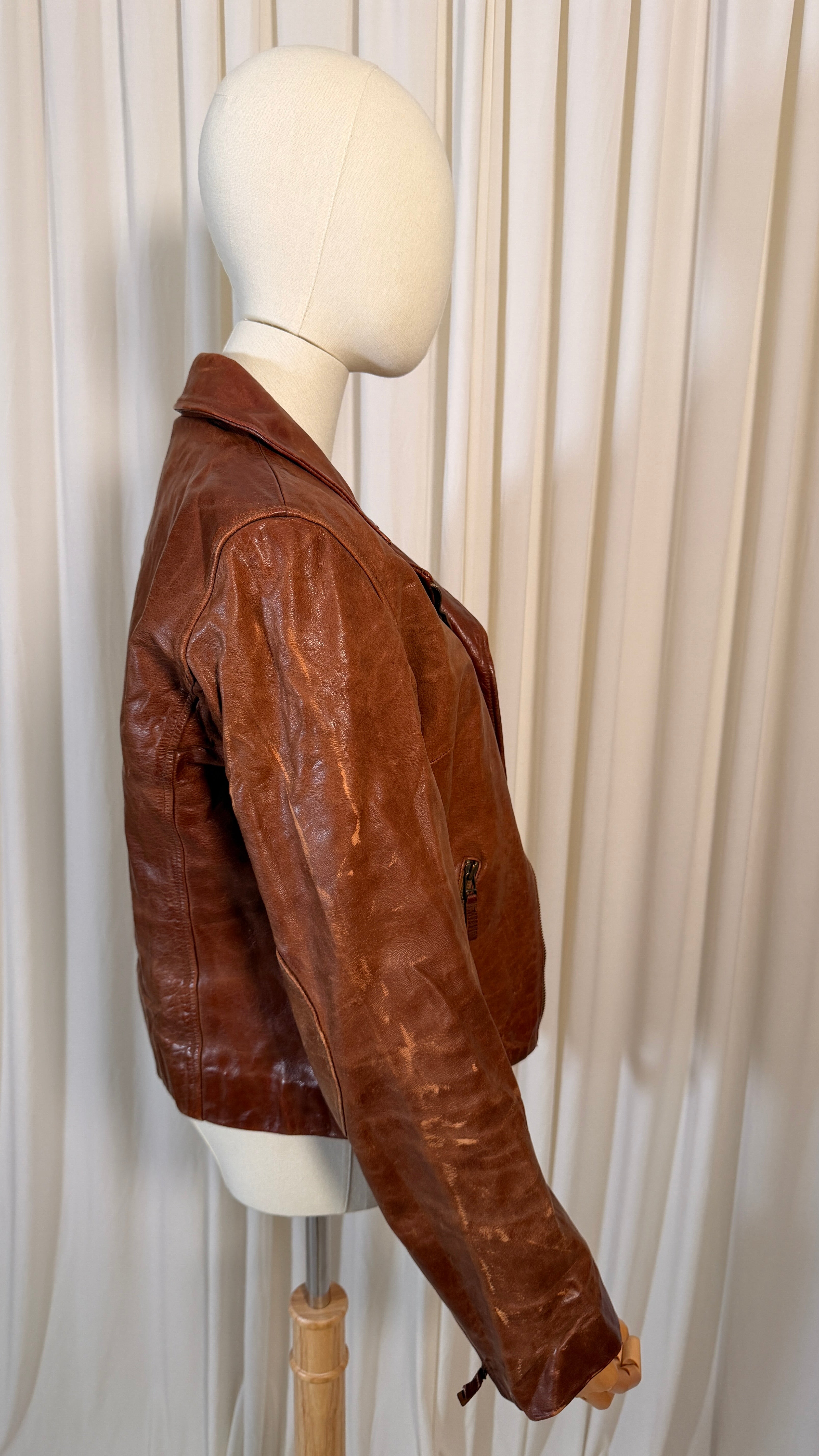 Brown Biker Jacket [M]