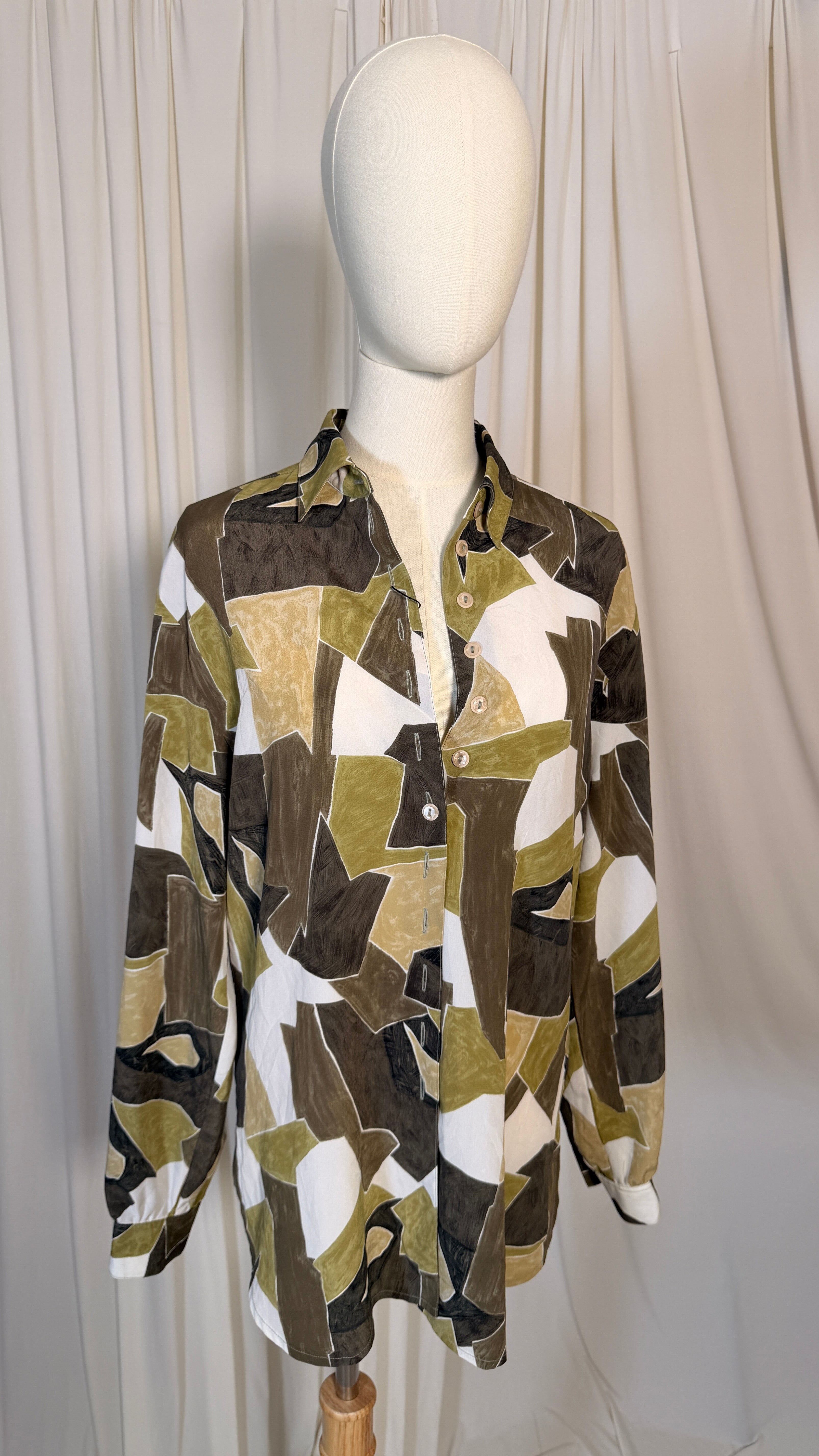 vintage Green Blouse [M]